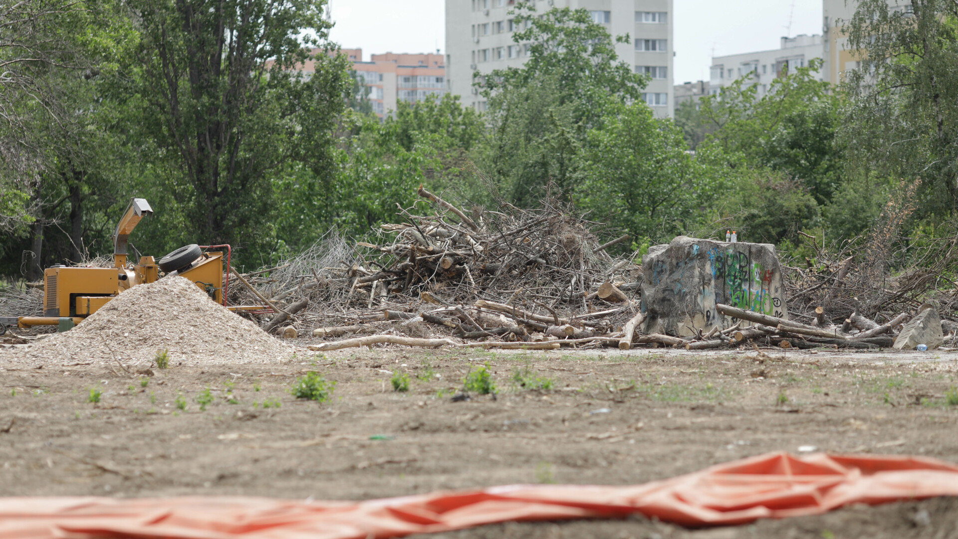 parc, demolare, bloc