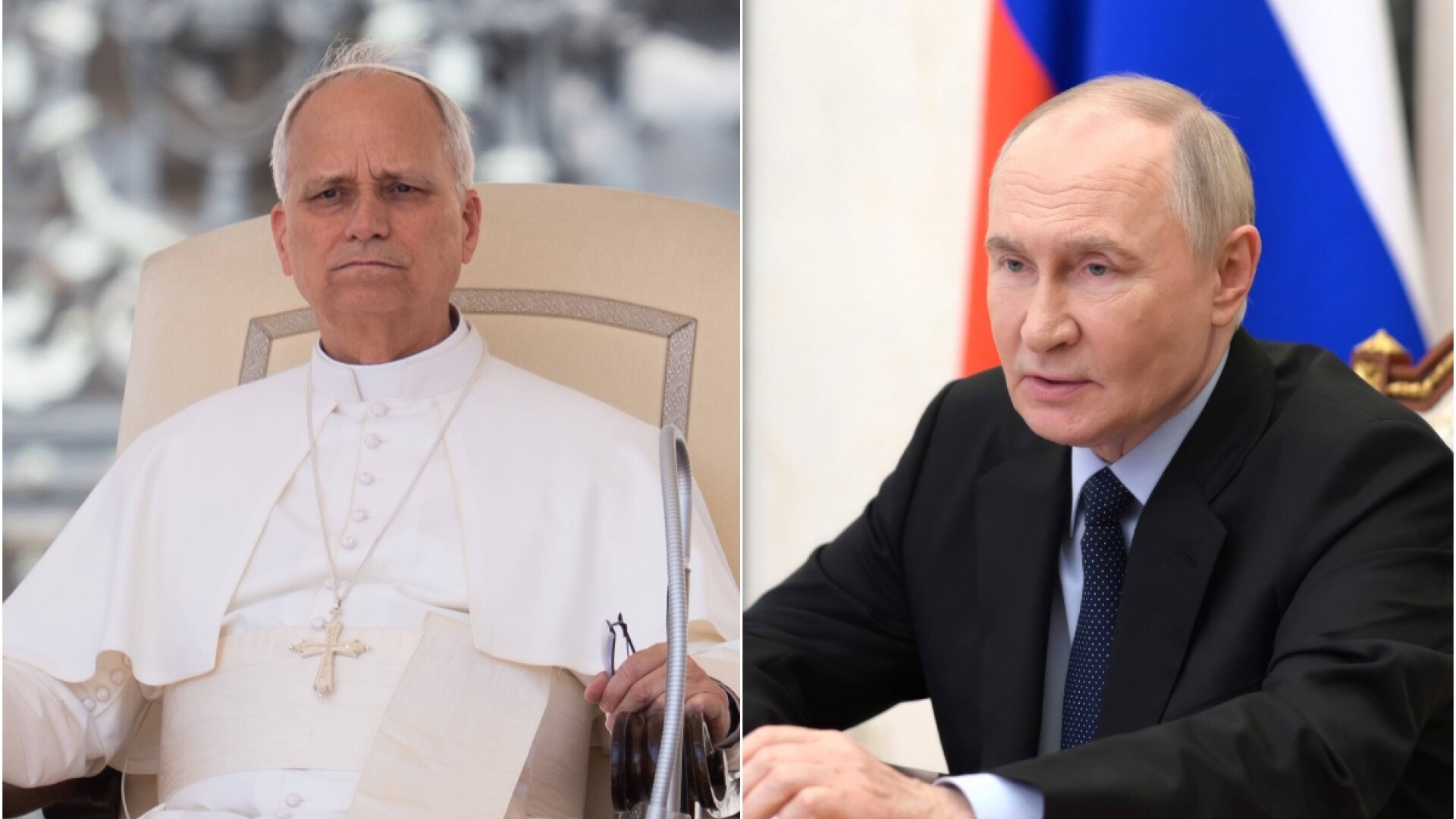 Papa Leon și Vladimir Putin au vorbit la telefon. Președintele rus a acuzat Ucraina de escaladarea conflictului