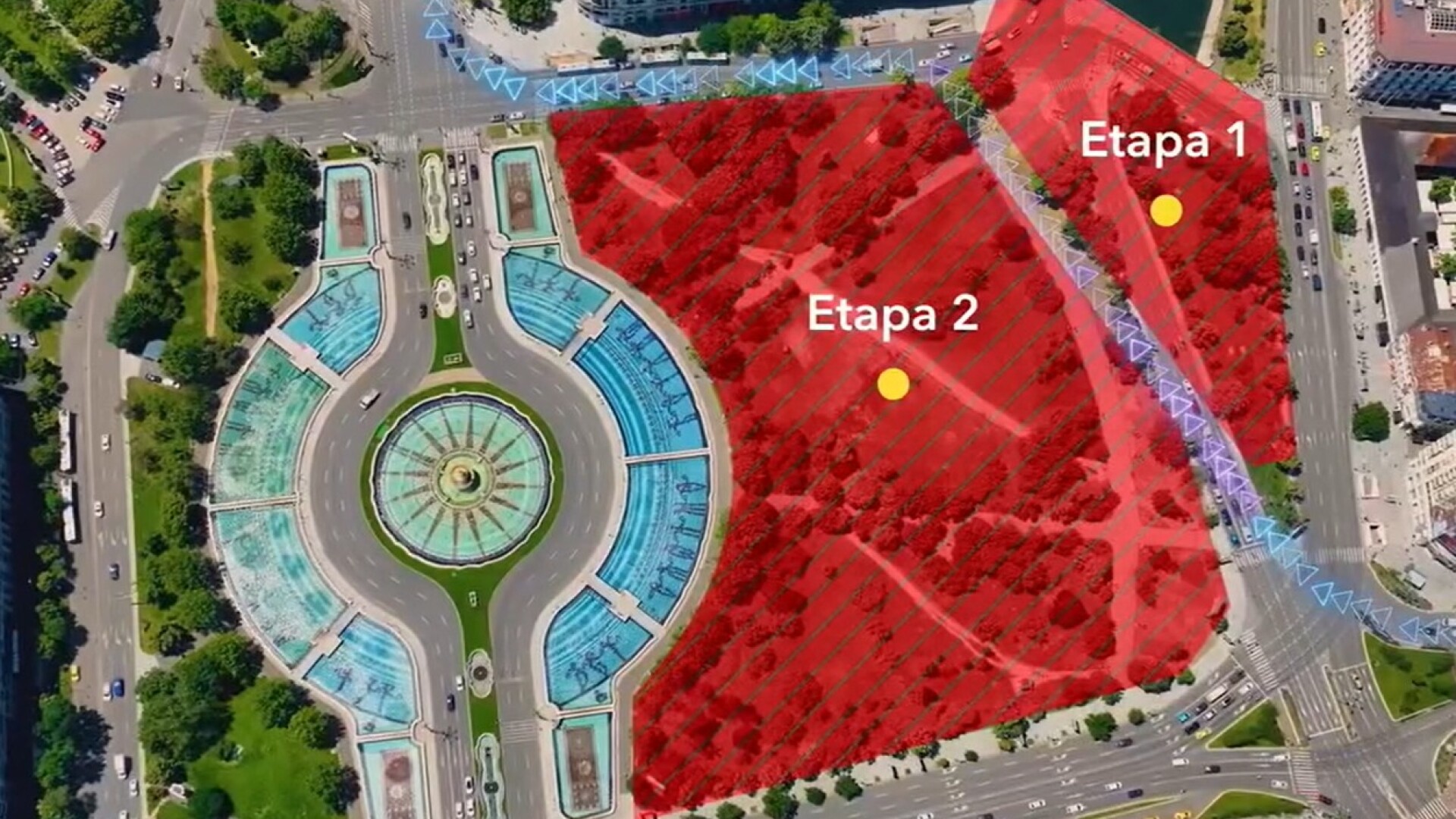 Încep lucrările la Planșeul Unirii. Circulație restricționată între Piața Națiunile Unite și Piața Unirii. Rute ocolitoare