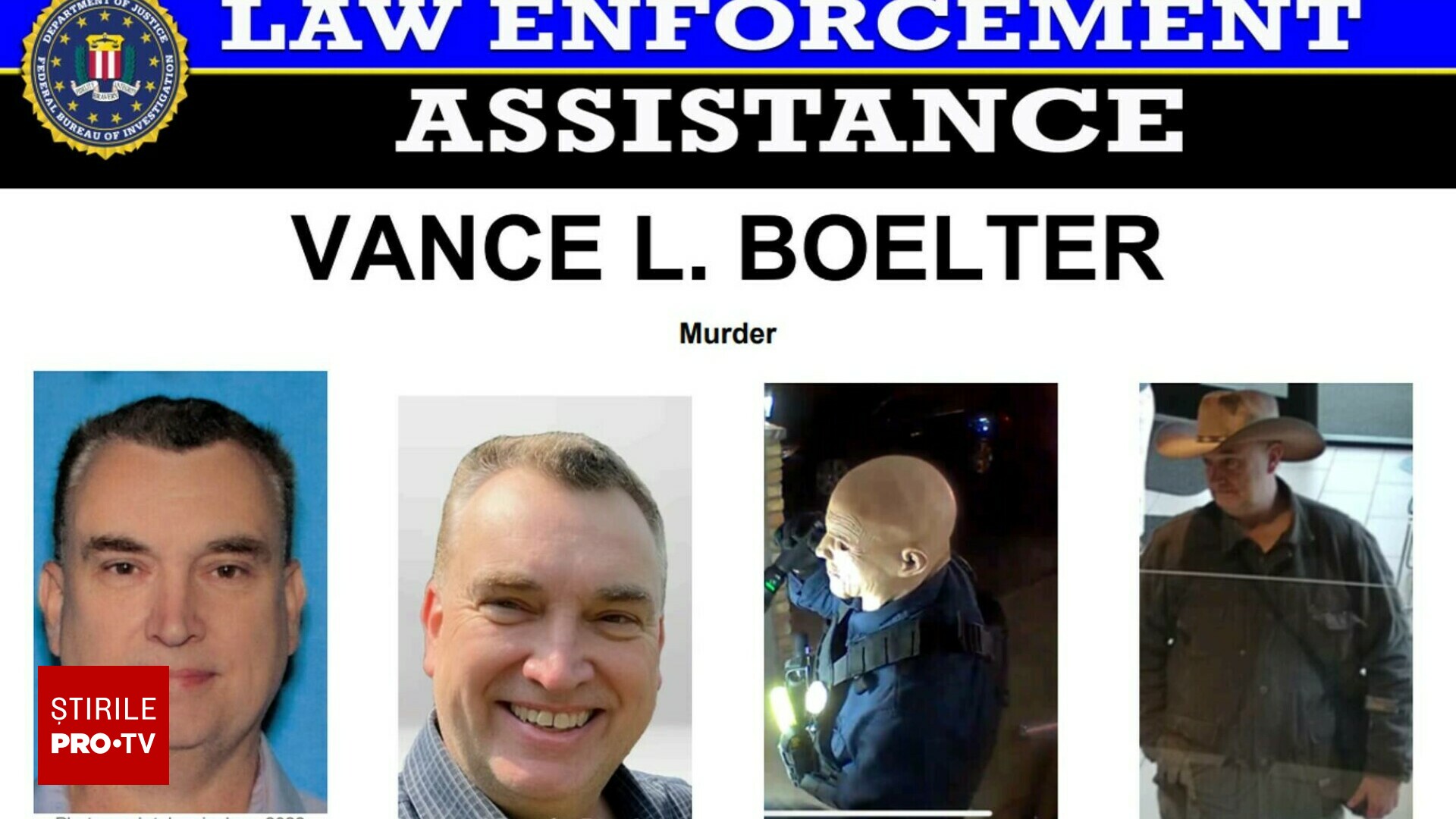 FBI oferă o recompensă de până la 50.000 de dolari pentru informații despre suspectul care a ucis doi aleși în Minnesota