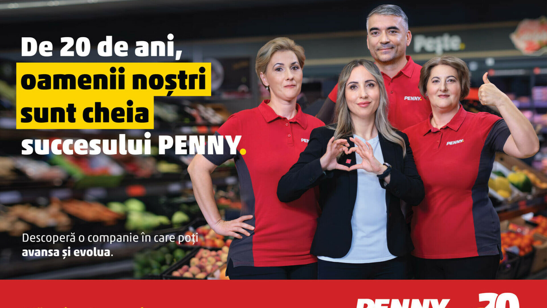 (P) La PENNY, stabilitatea nu e un beneficiu, e o promisiune. 20 de ani de loialitate și implicare