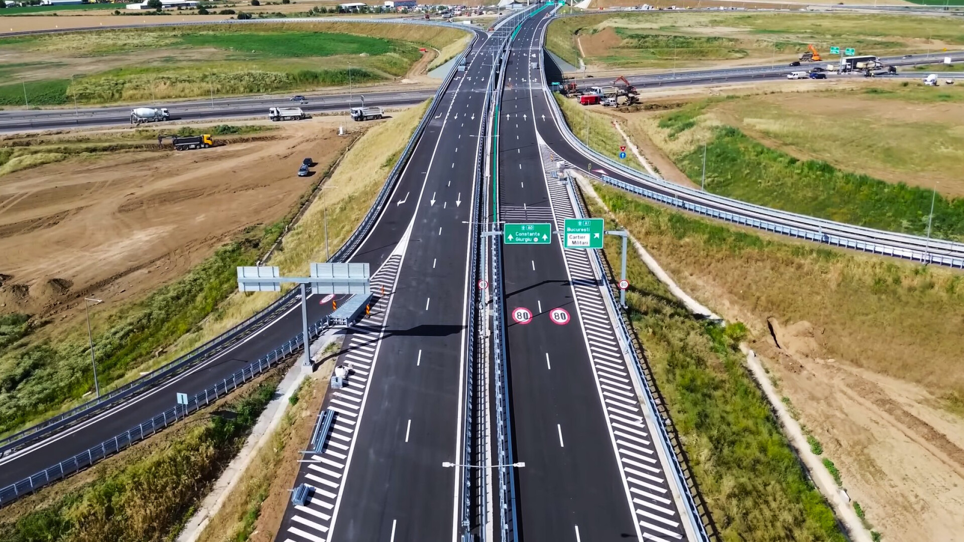 După cinci ani de lucrări, Bucureștiul va putea fi ocolit complet pe autostradă. Lotul 3 din A0 Sud, gata de deschidere
