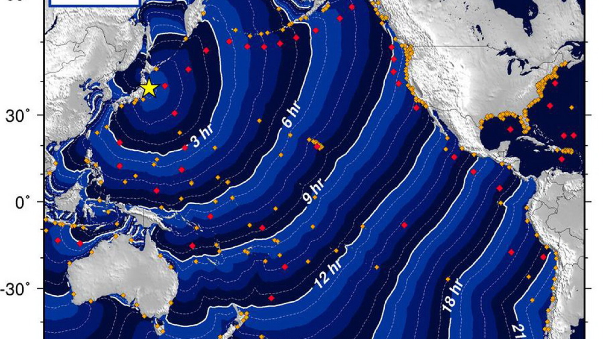 Harta propagarii tsunami