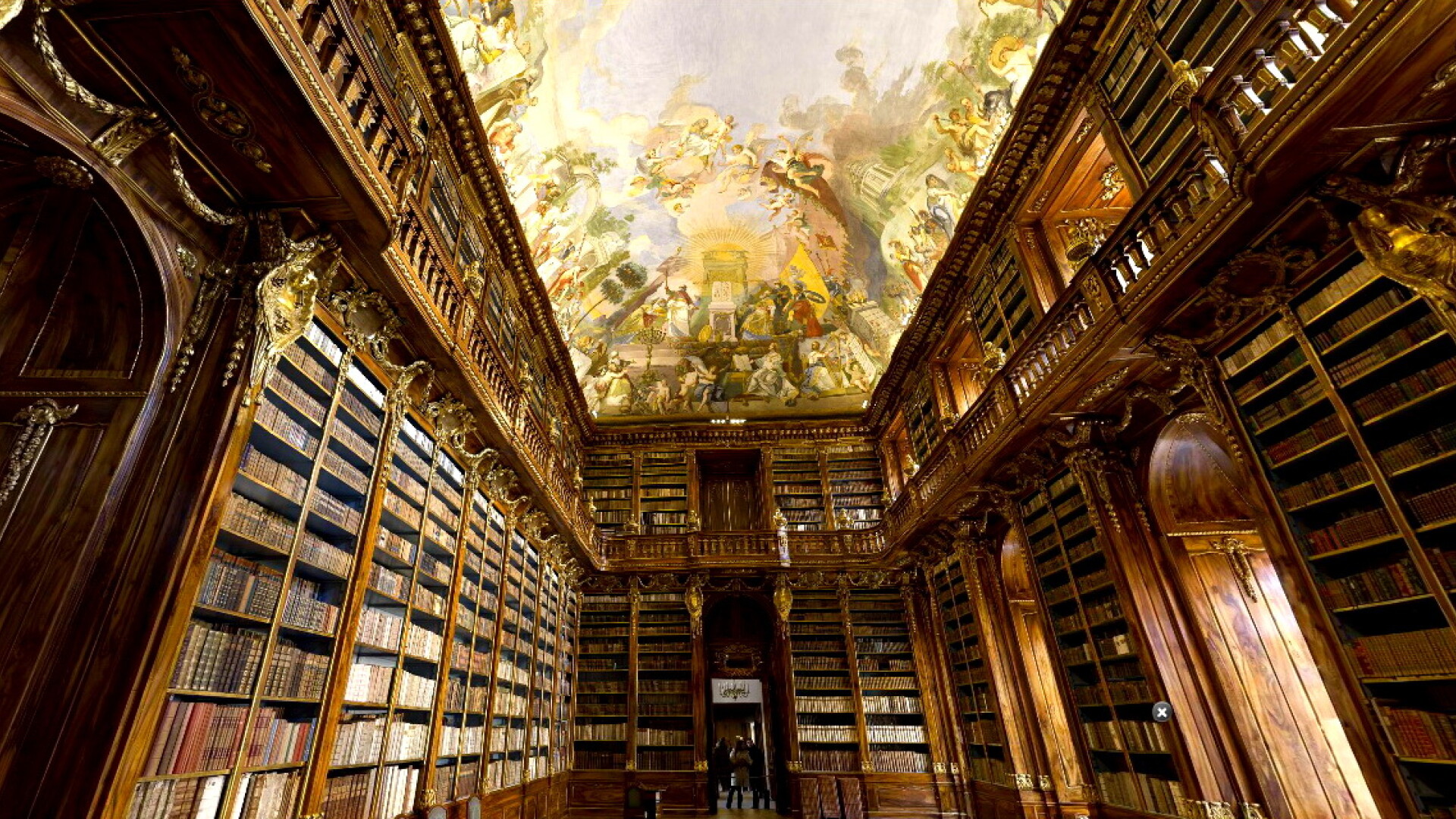 Cea mai mare fotografie interioara din lume - Biblioteca Manastirii Strahov