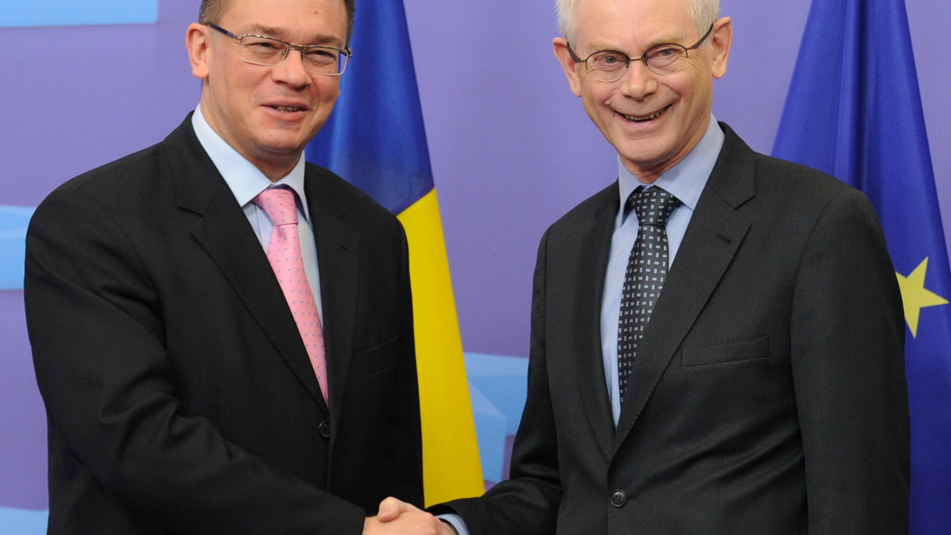 Herman Van Rompuy si Mihai Razvan Ungureanu