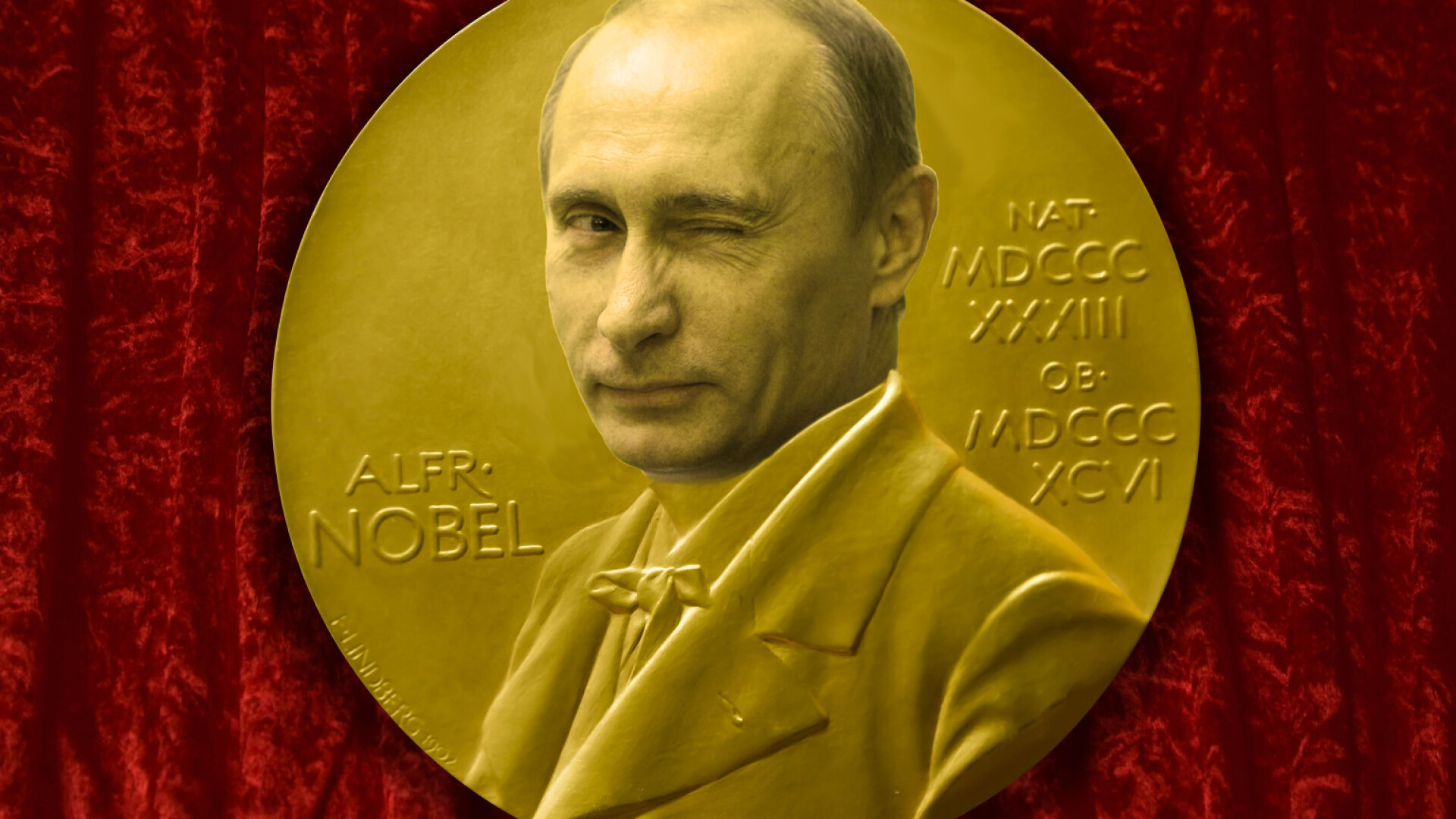 Putin pe medalia Nobel