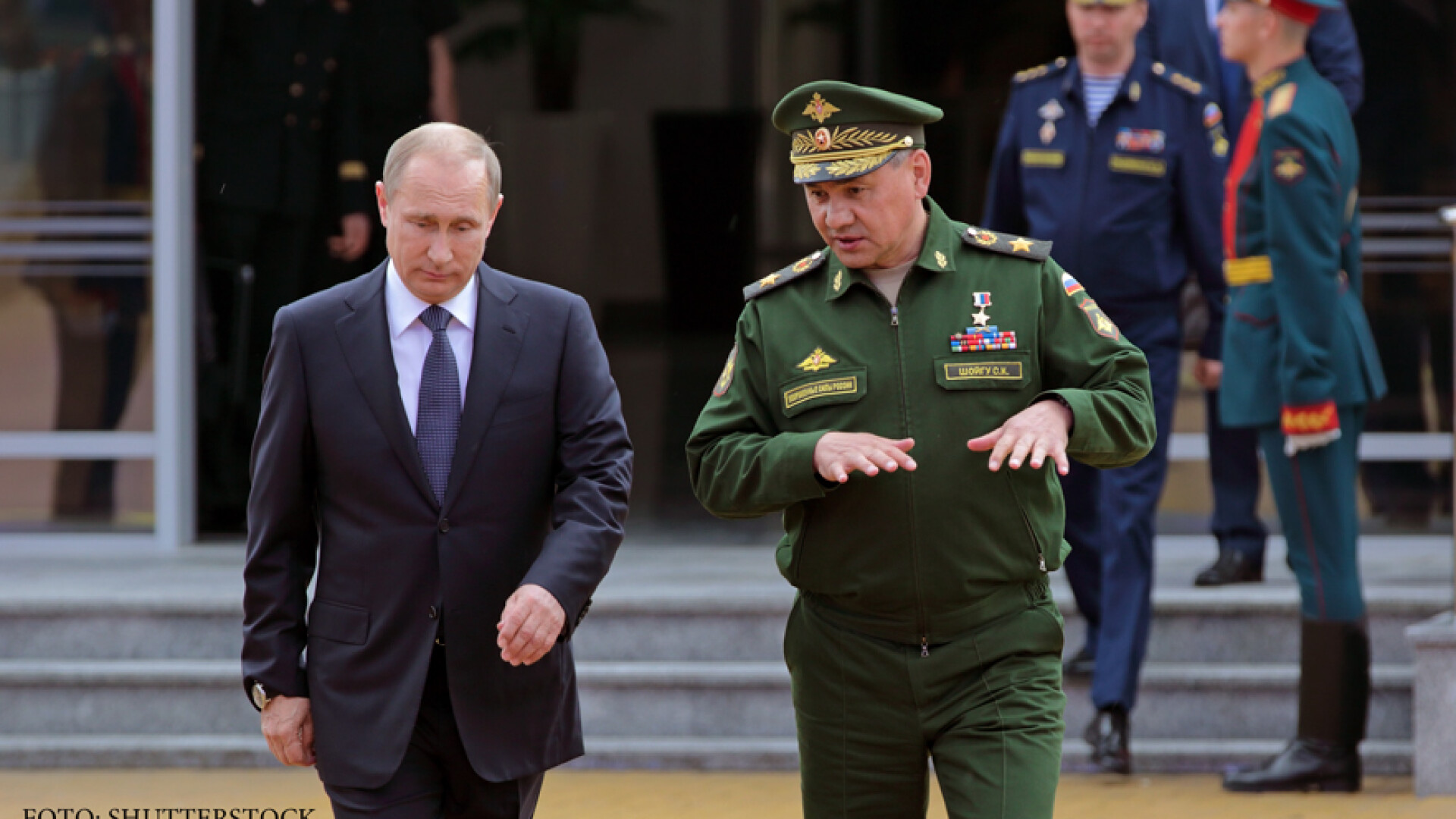 Vladimir Putin si Serghei Soigu, ministrul Apararii