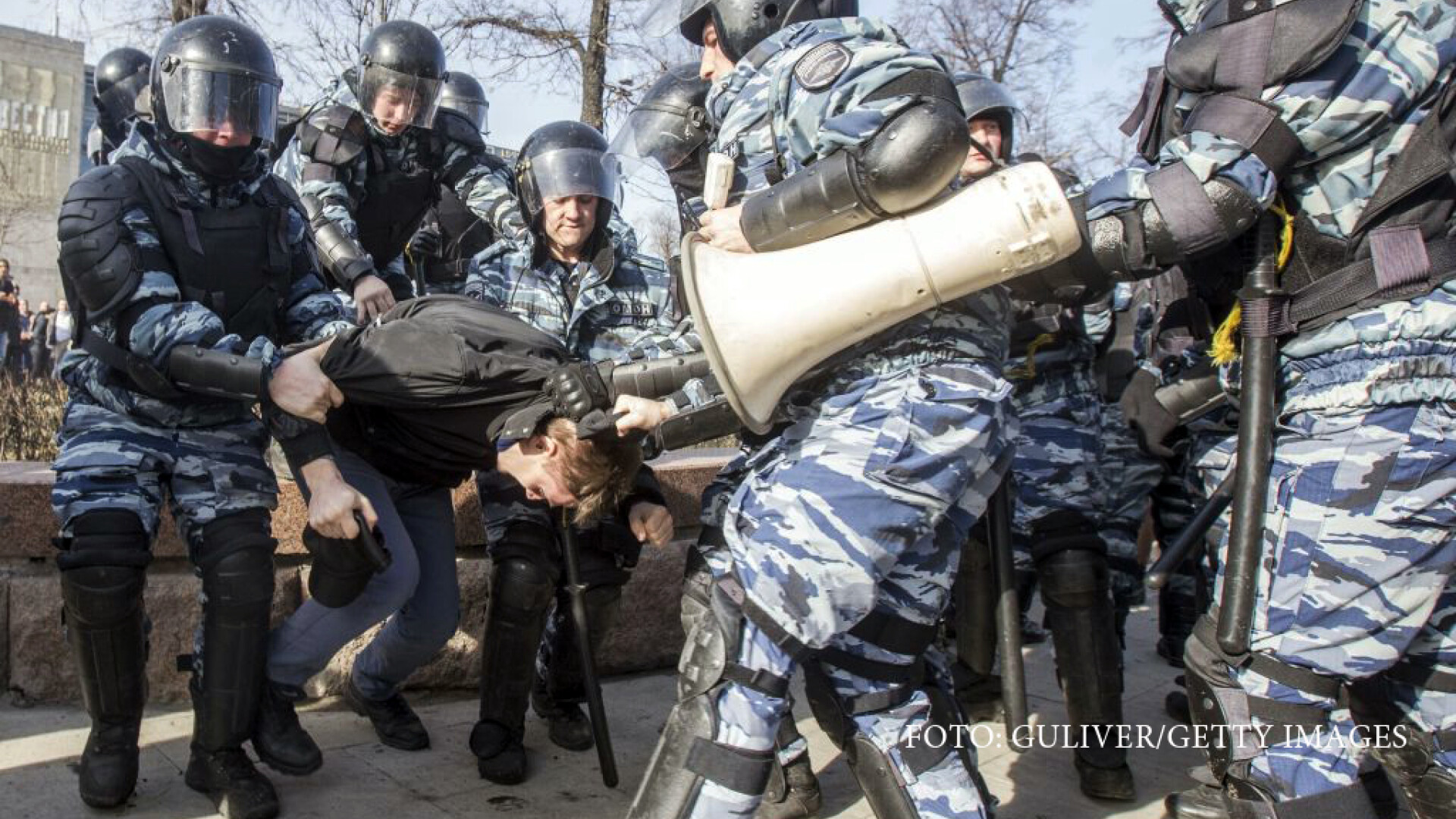 proteste Rusia, manifestant agresat