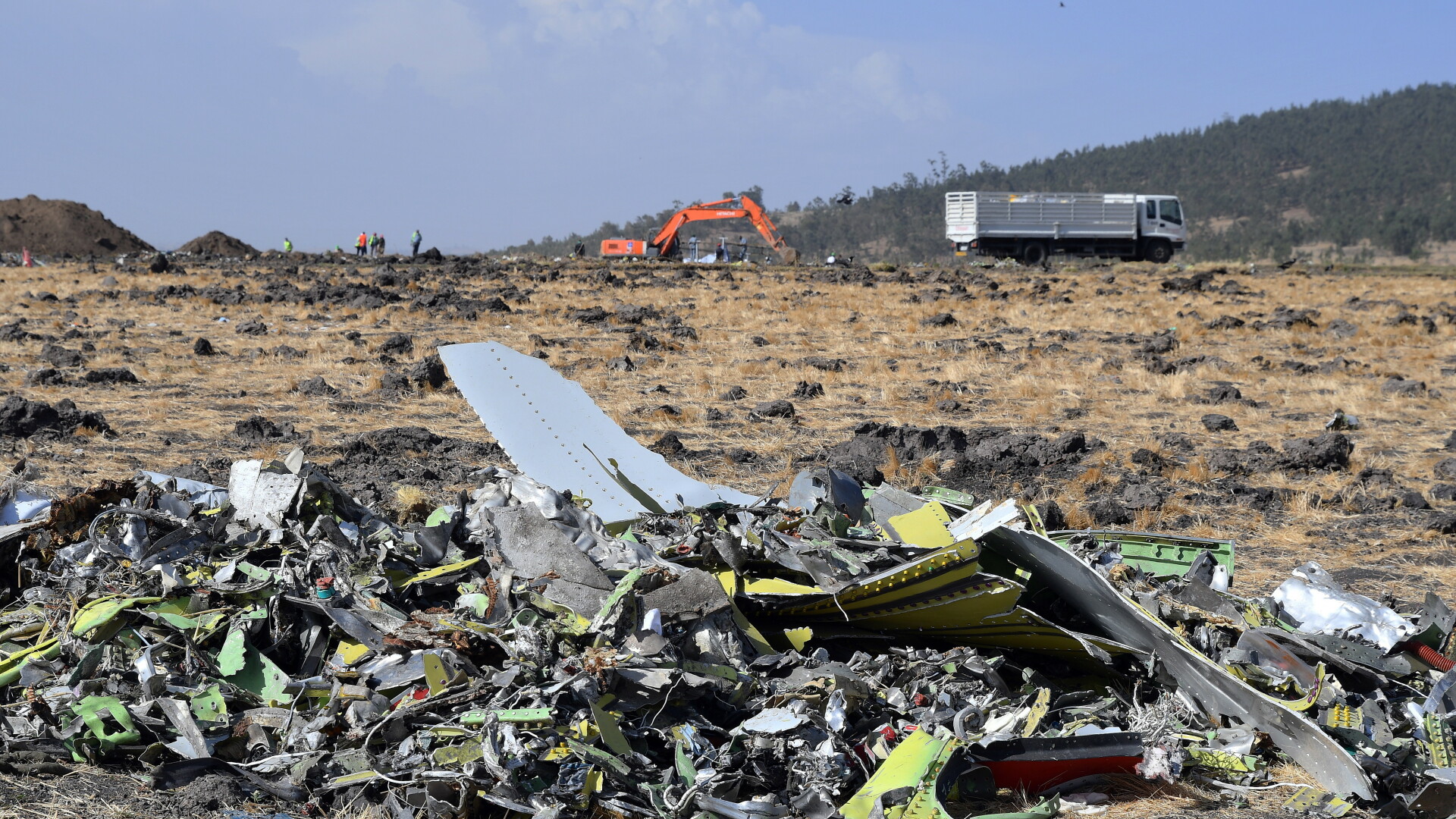 resturile prabusirii avionului Ethiopian Airlines