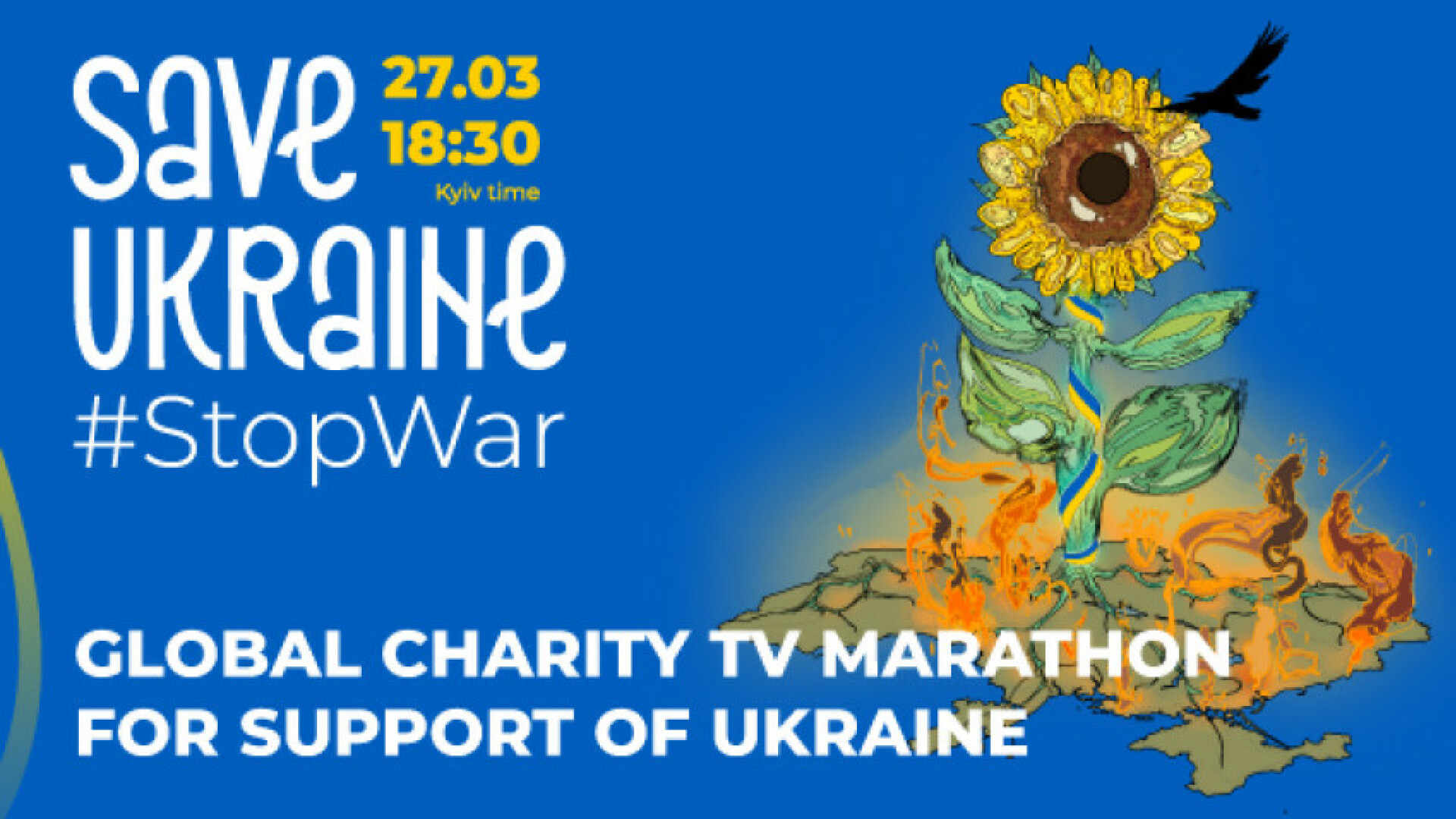 Concertul internațional de caritate Save Ukraine – #StopWar va avea loc pe 27 martie