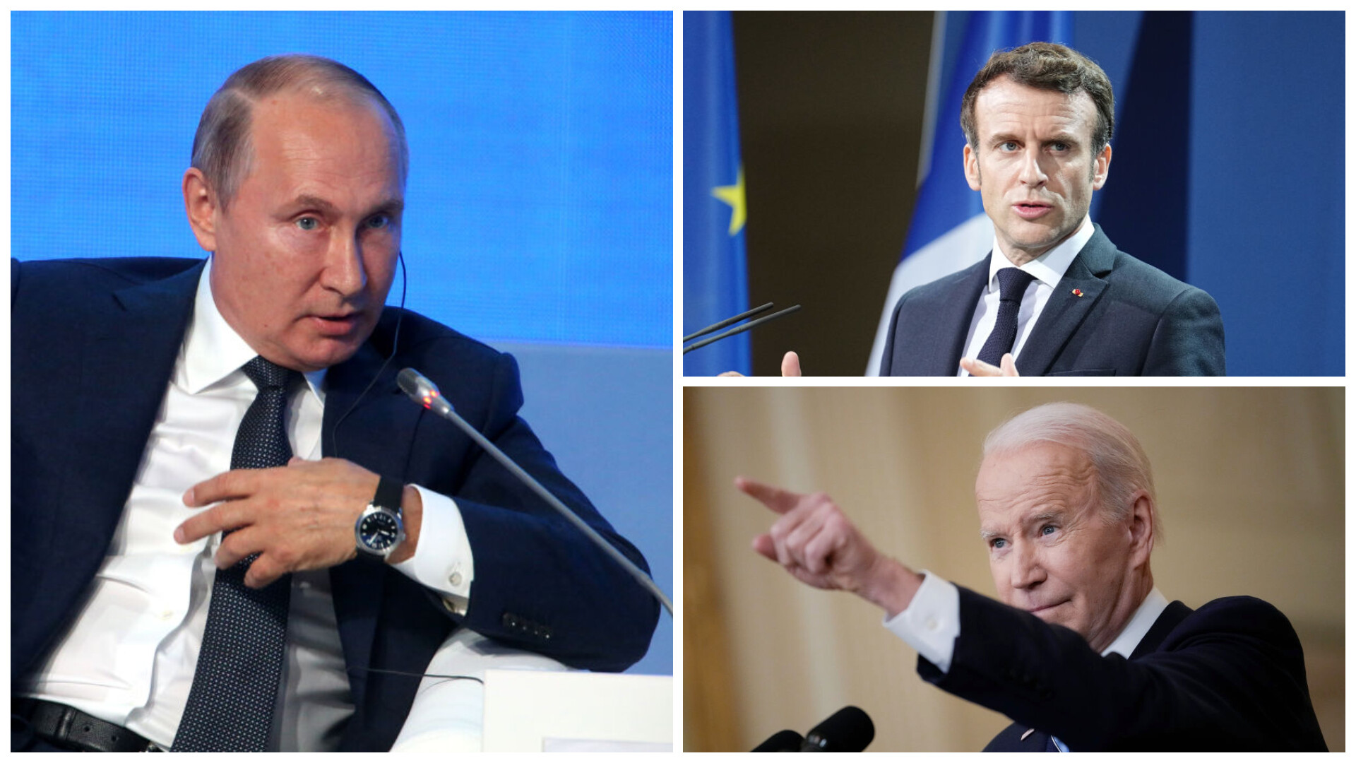 putin, macron, biden