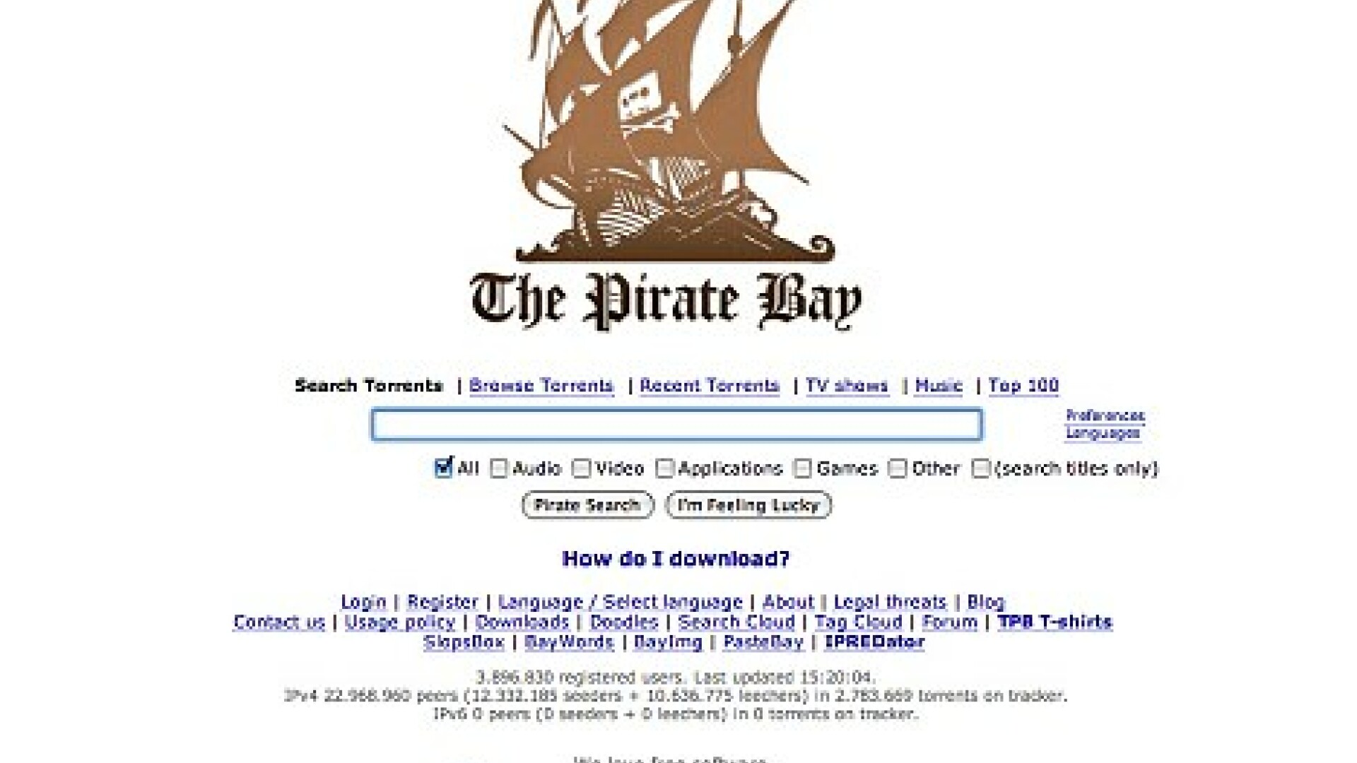 site Pirate Bay
