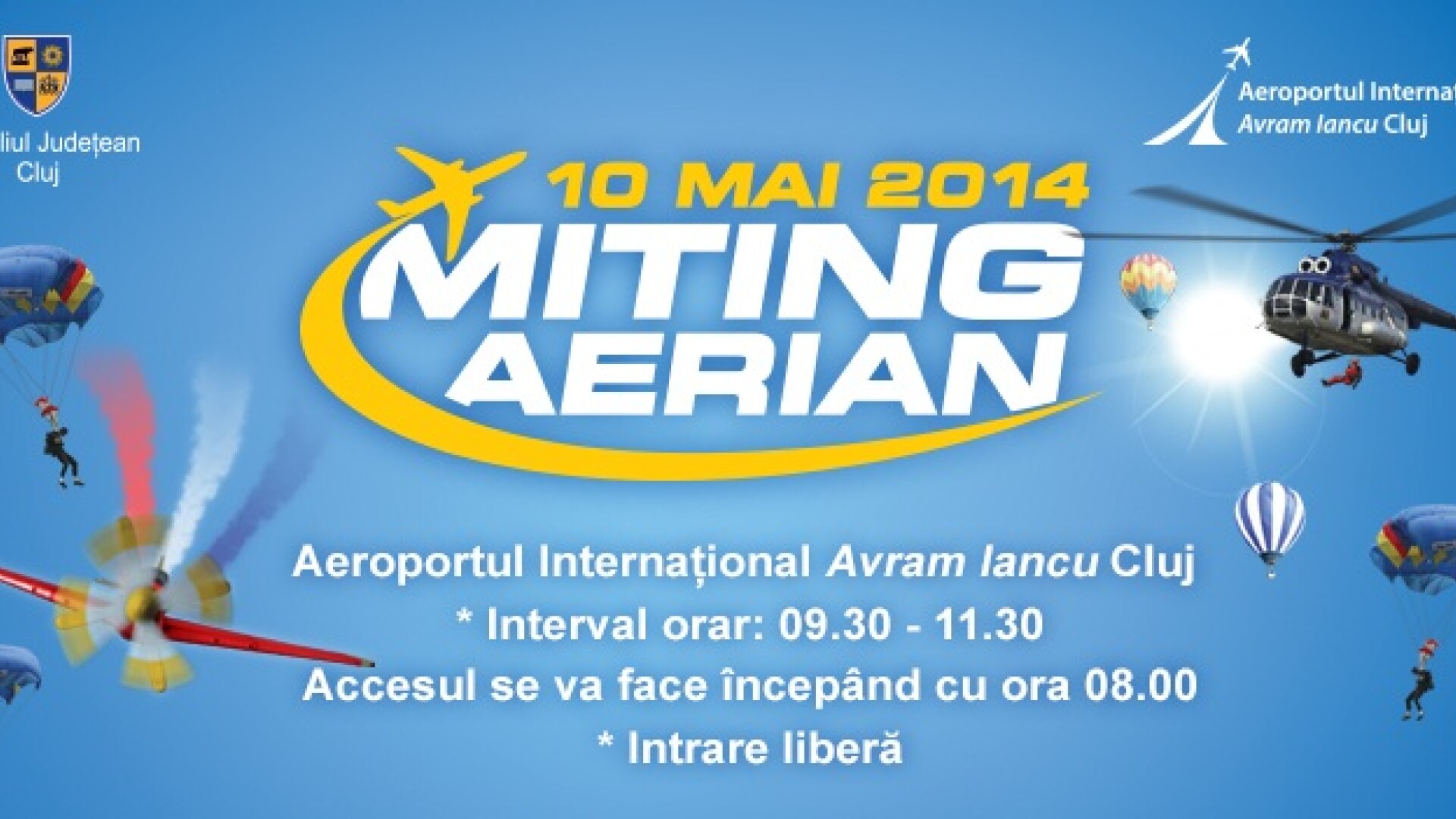 Spectacol aviatic in weekend pe Aeroportul International Avram Iancu Cluj-Napoca