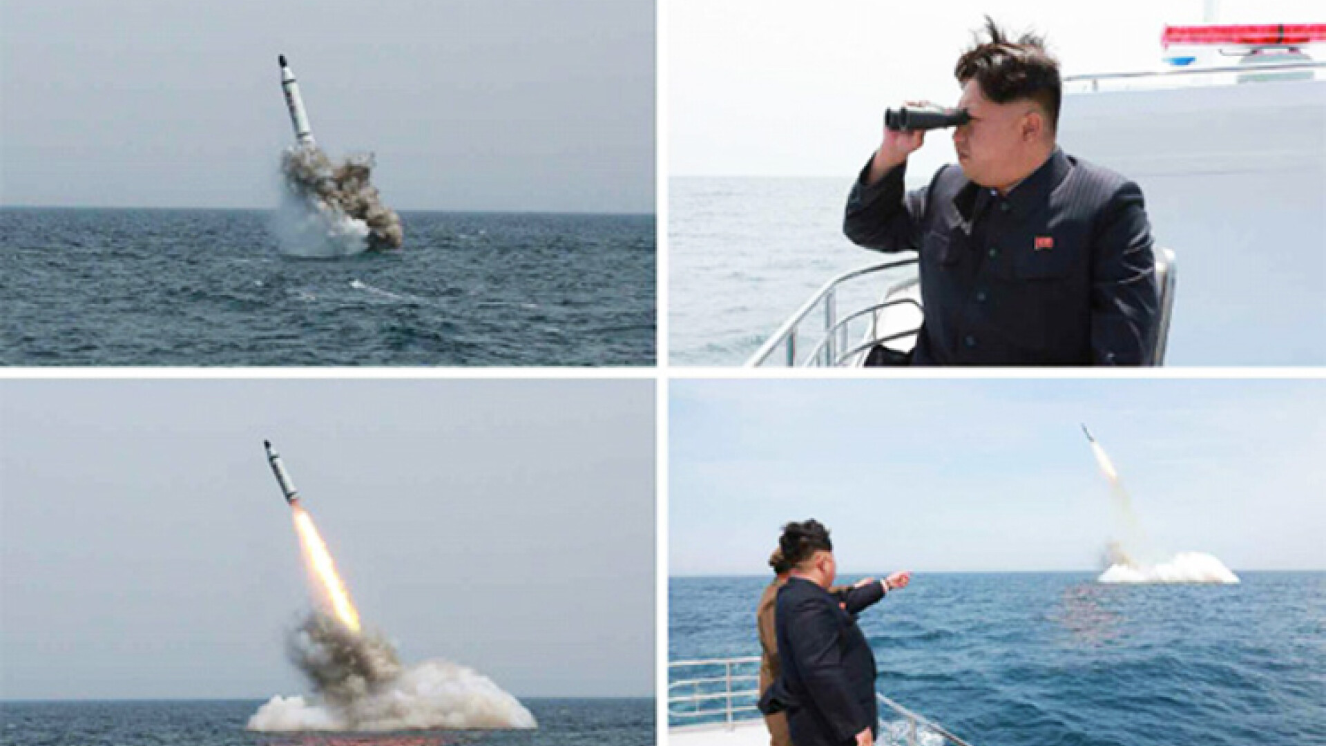 Kim Jong Un la testul rachetei submarine