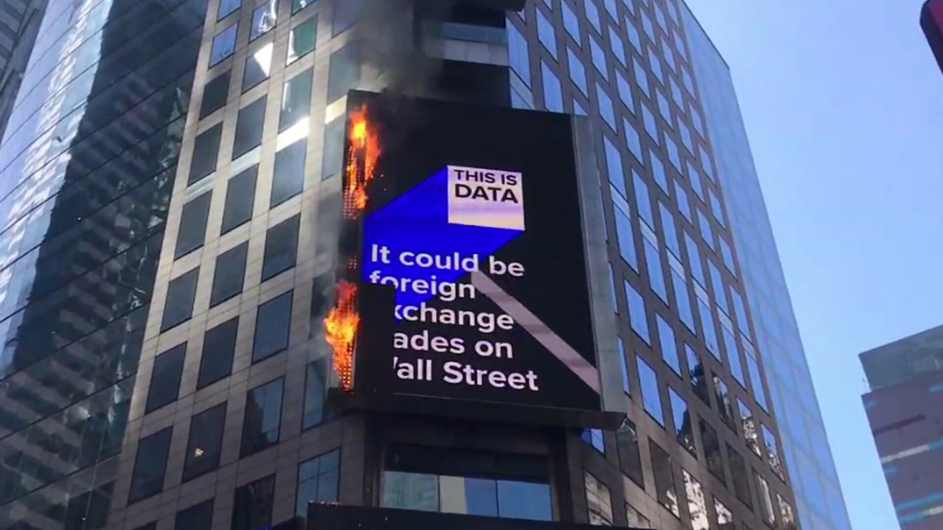 Incendiu in Times Square