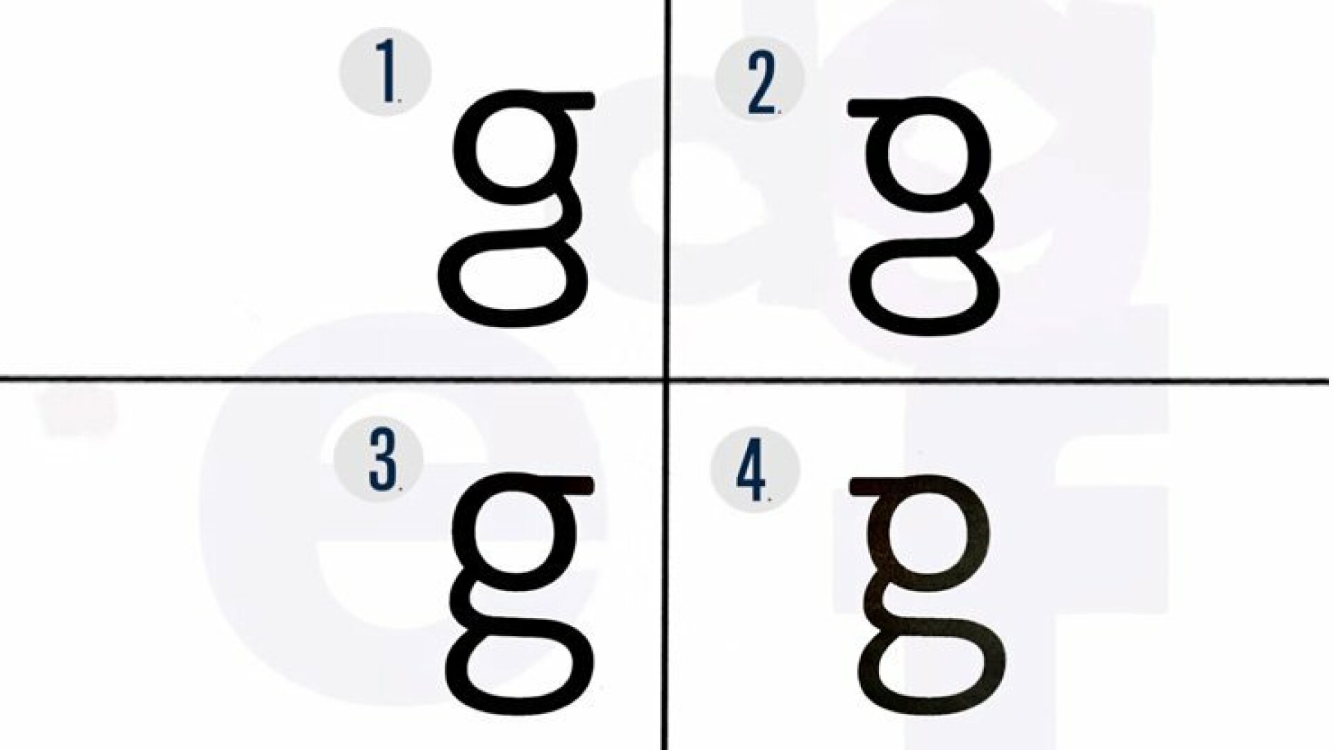 studiu despre litera g