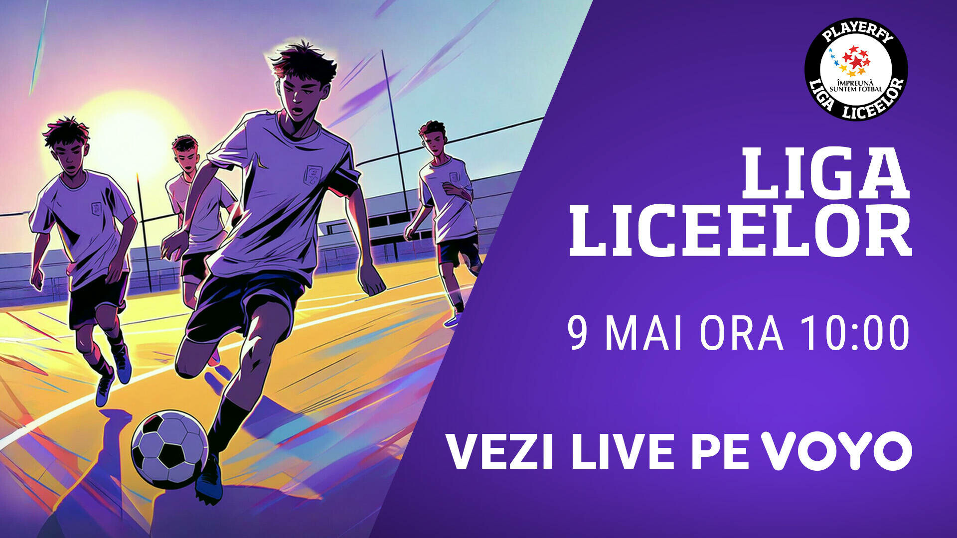 Liga Liceelor Playerfy ajunge în faza finală. Turneul Final are loc pe 9 mai și se vede live la PRO Arena și VOYO