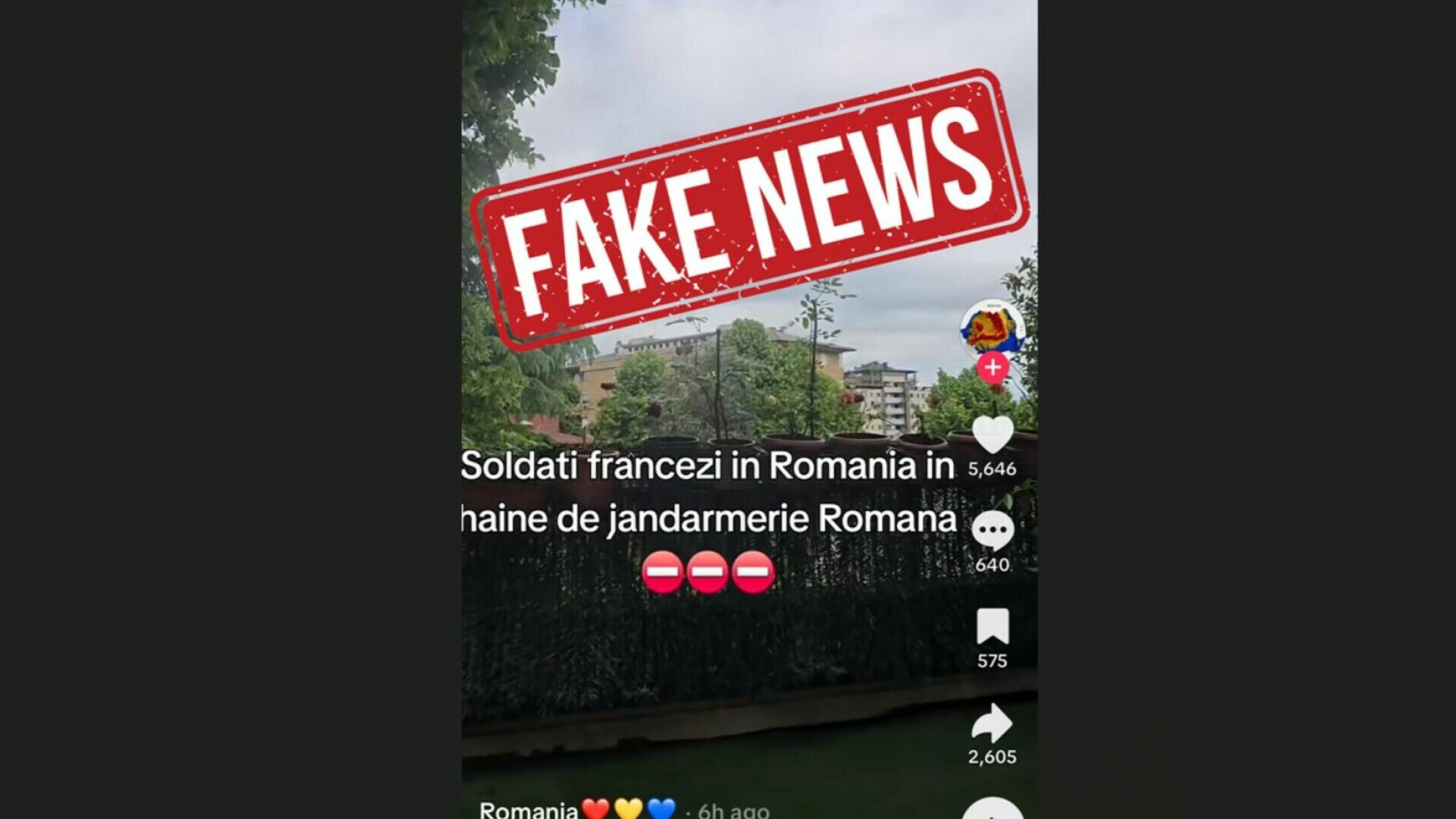 Tentativă de manipulare pe TikTok: Falsă conspirație despre soldați francezi în uniforme de jandarmi români