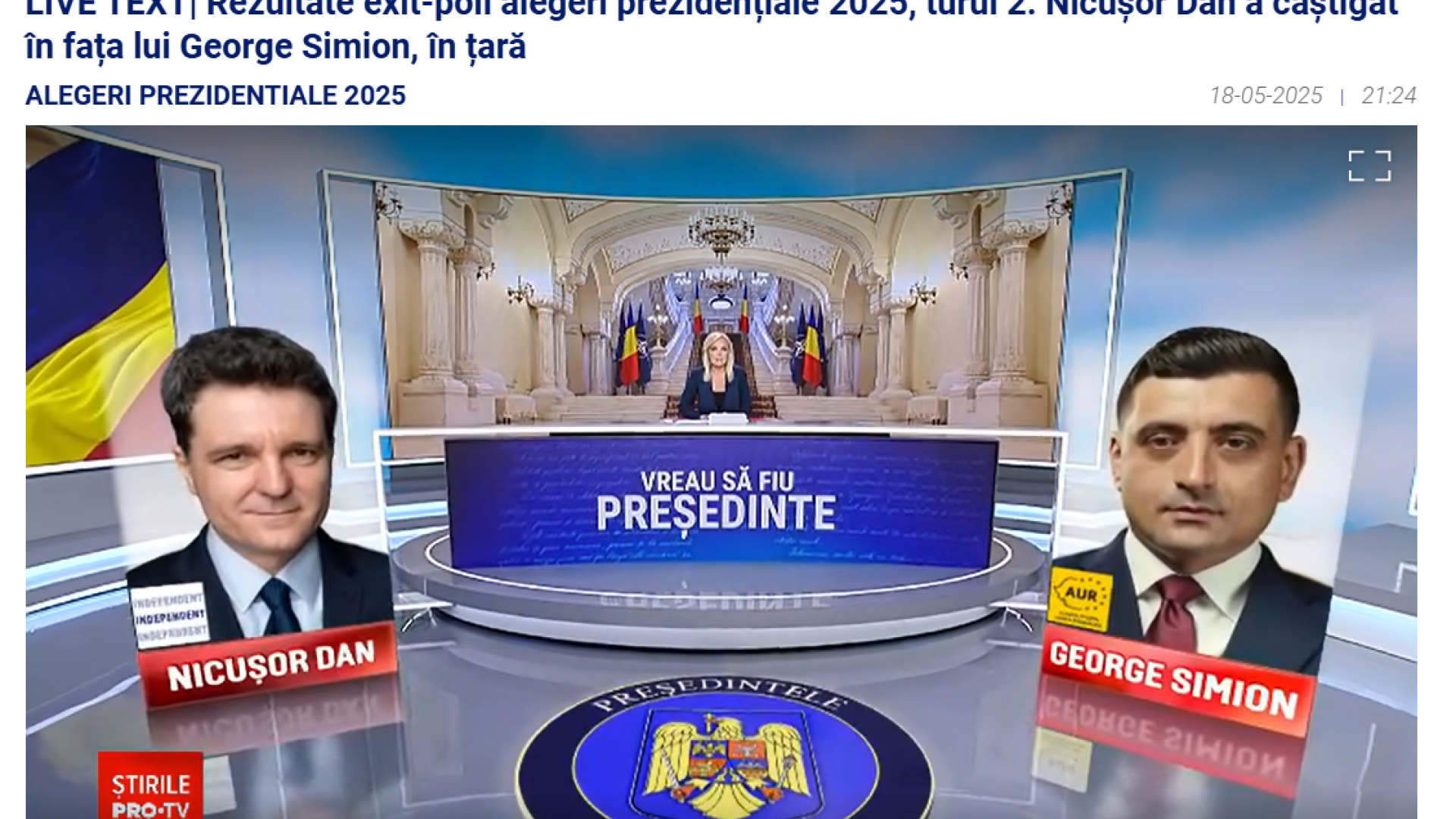 Site-ul stirileprotv.ro a publicat cel mai citit articol din online în ziua turului doi al alegerilor prezidențiale 2025