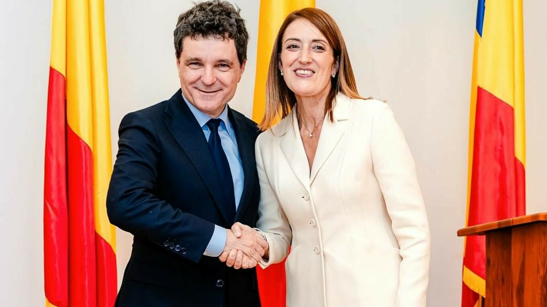 Mesajul Robertei Metsola în miez de noapte după întâlnirea cu Nicușor Dan