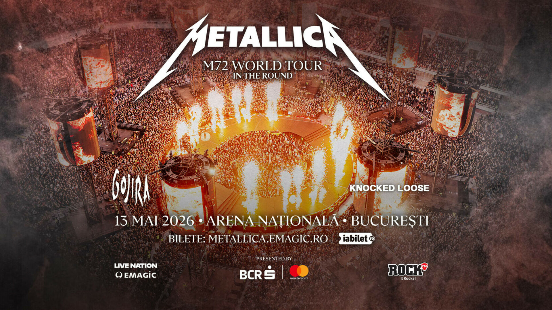 METALLICA M72 WORLD TOUR la București pe 13 mai 2026
