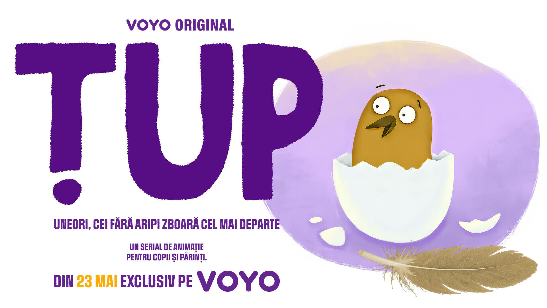 Andreea Esca, Amalia Enache, Paula Herlo și Cristian Leonte, în distribuția „ȚUP”, primul serial de animație românesc pe VOYO