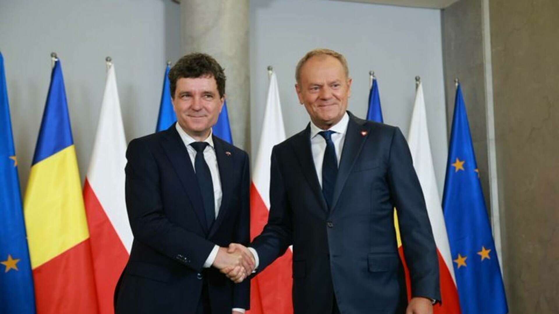 Preşedintele ales Nicuşor Dan s-a întâlnit cu premierul polonez Donald Tusk la Varşovia