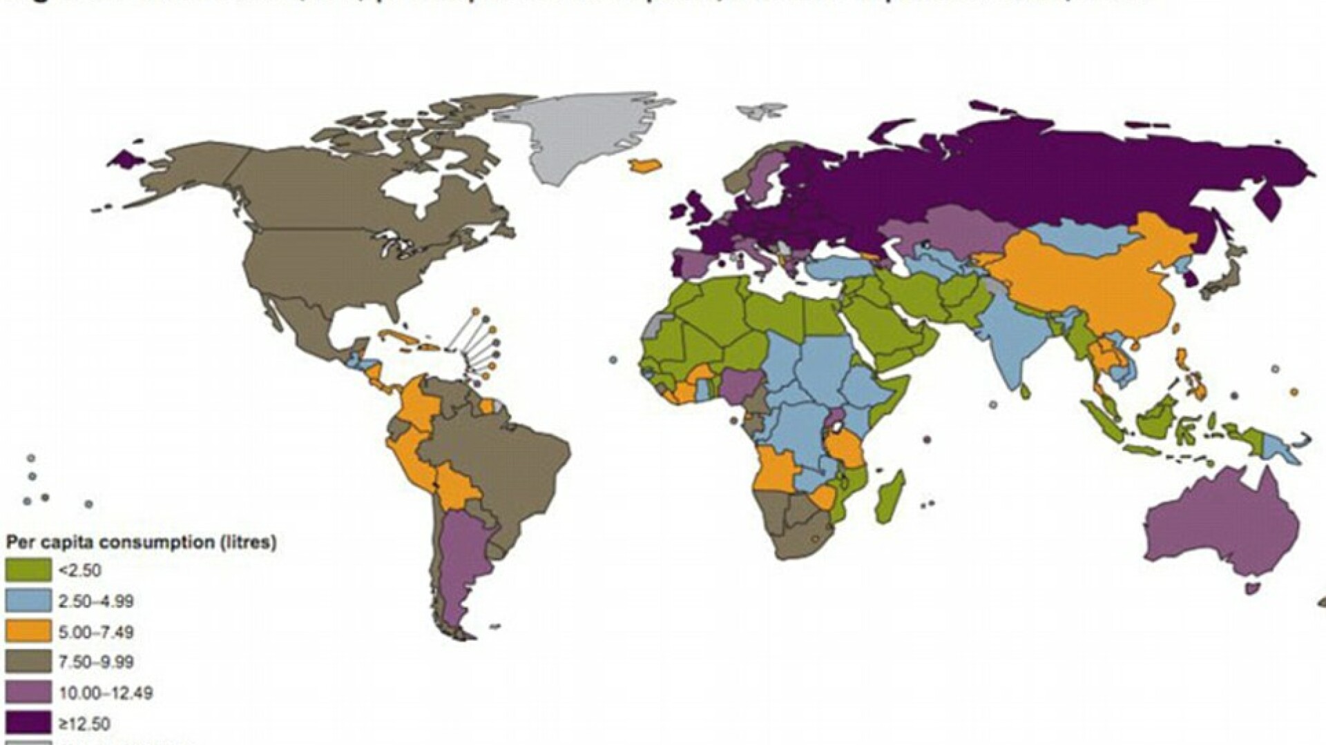 Harta consumului de alcool