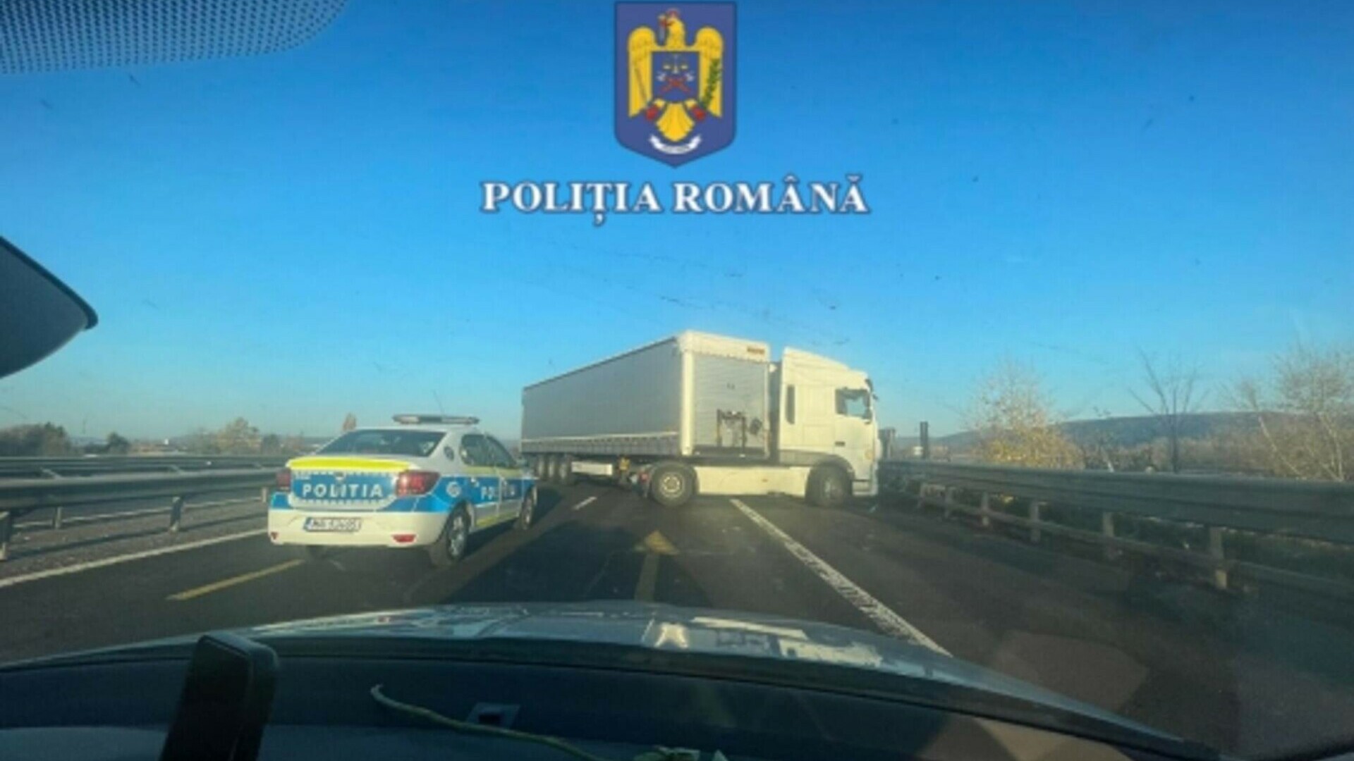 Moment uluitor pe autostrada București - Pitești. Un șofer de TIR polonez, prins circulând pe contrasens. Ce amendă a primit