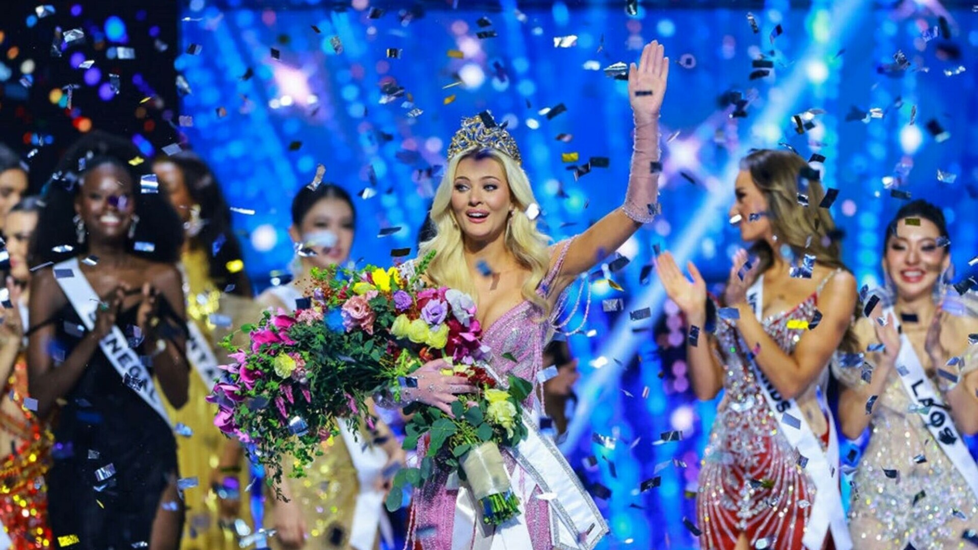Miss Univers 2023 Victoria Kjær Theilvig câștigătoare Alejandra Rodriguez Choi Soon-hwa doliu Bela Karolyi | sursa foto: Stirile ProTV