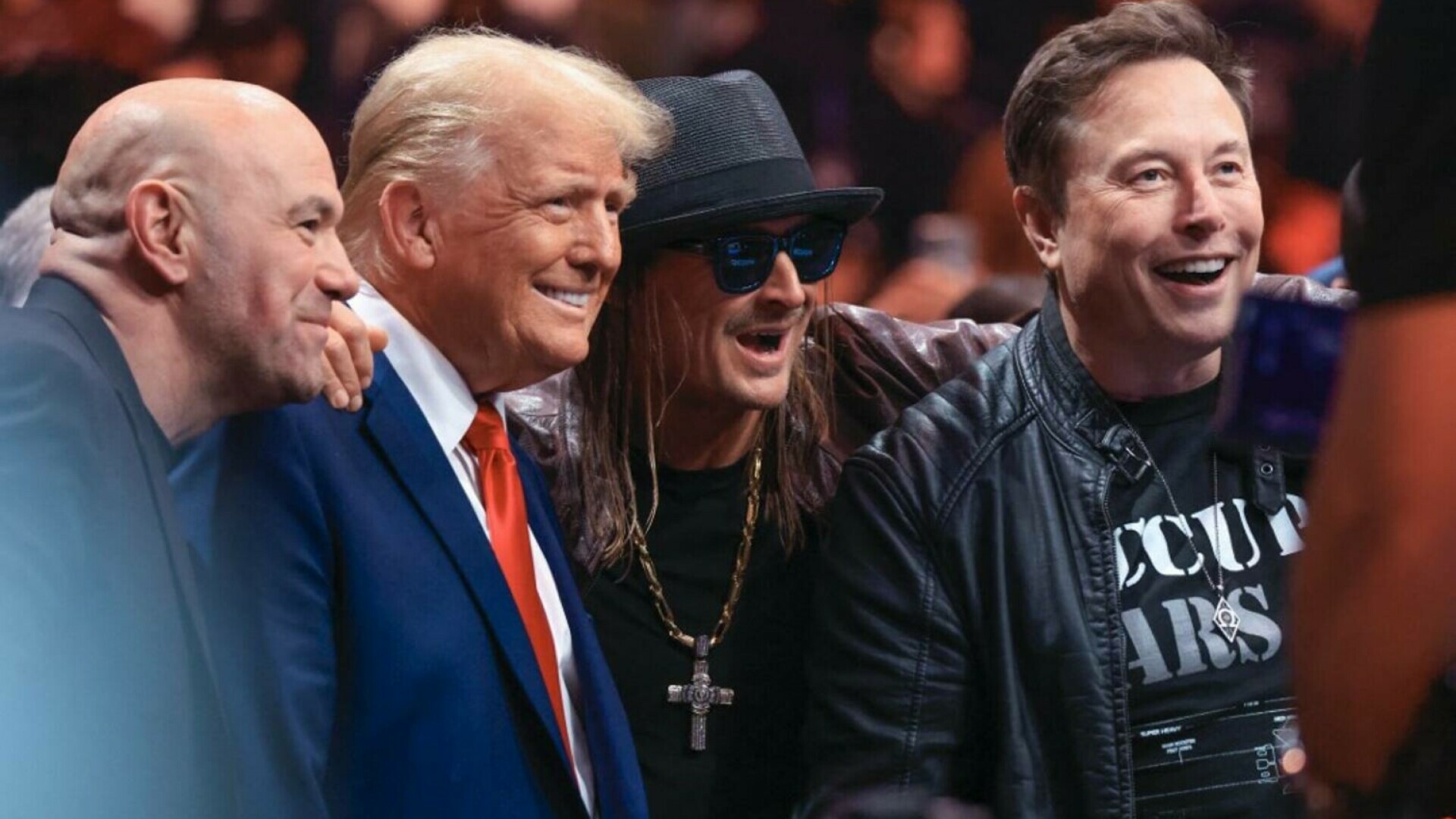 donald trump, elon musk, kid rock, dana white