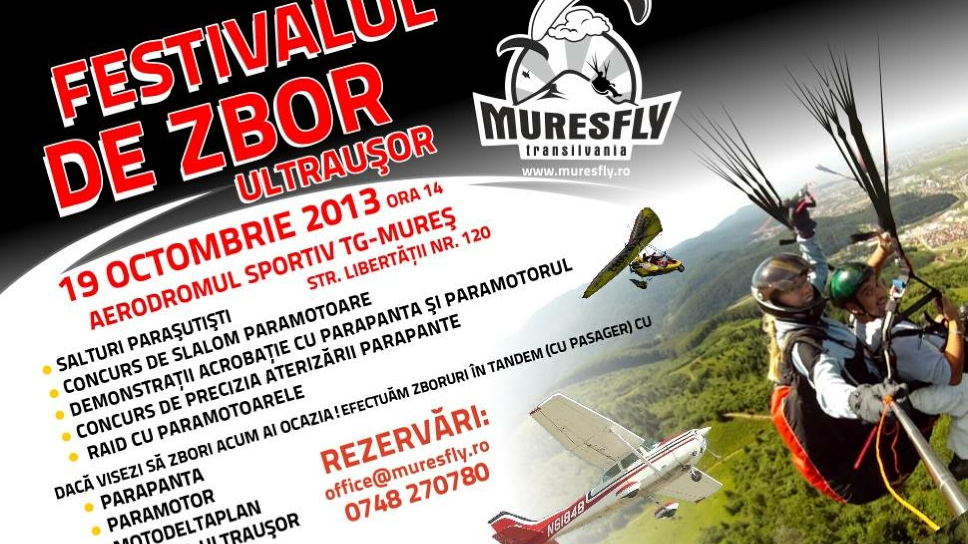 Toata lumea poate zbura. Festivalul de zbor ultrausor la Targu Mures