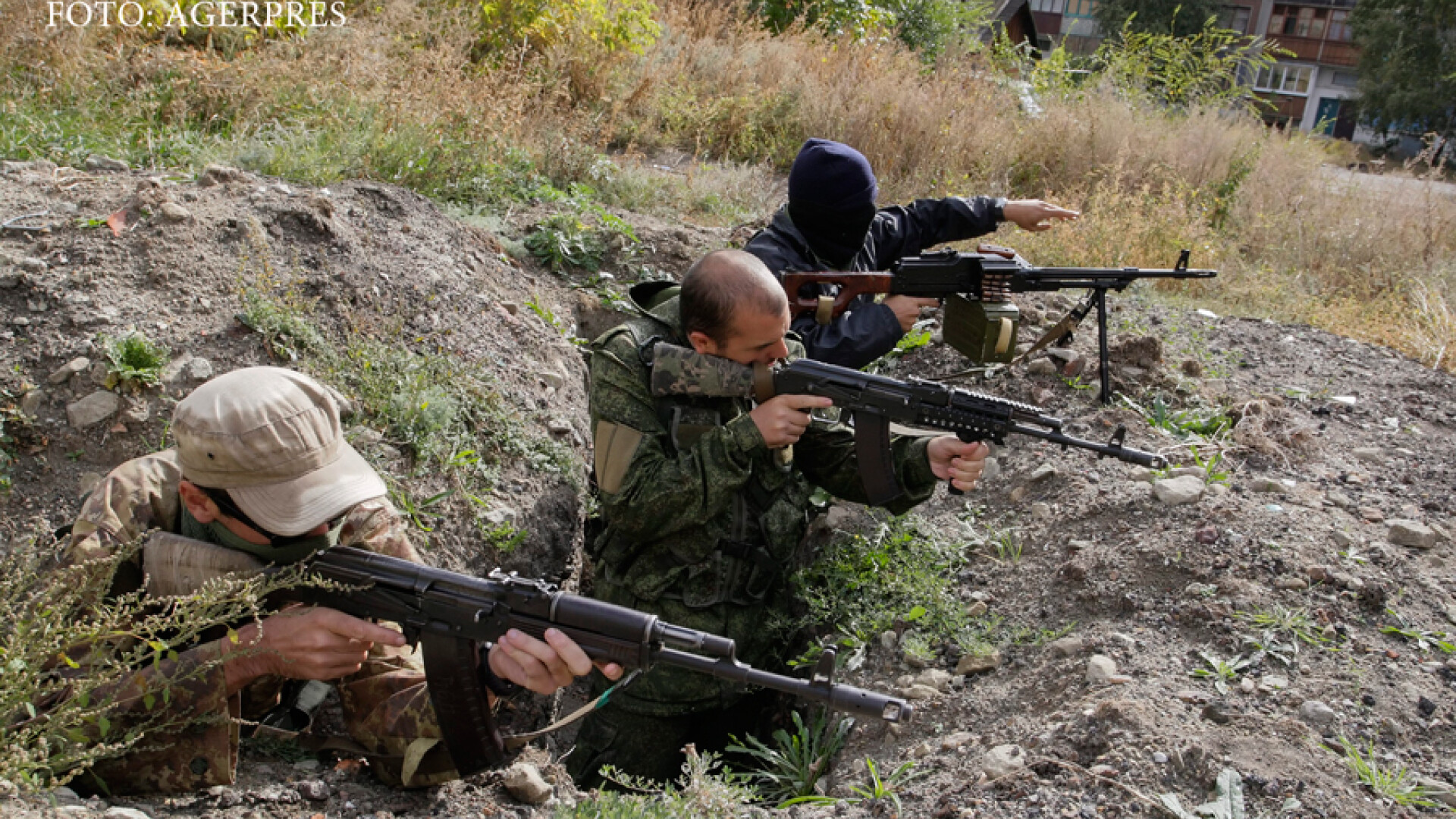 rebeli pro-rusi in orasul Frunze din regiunea Lugansk