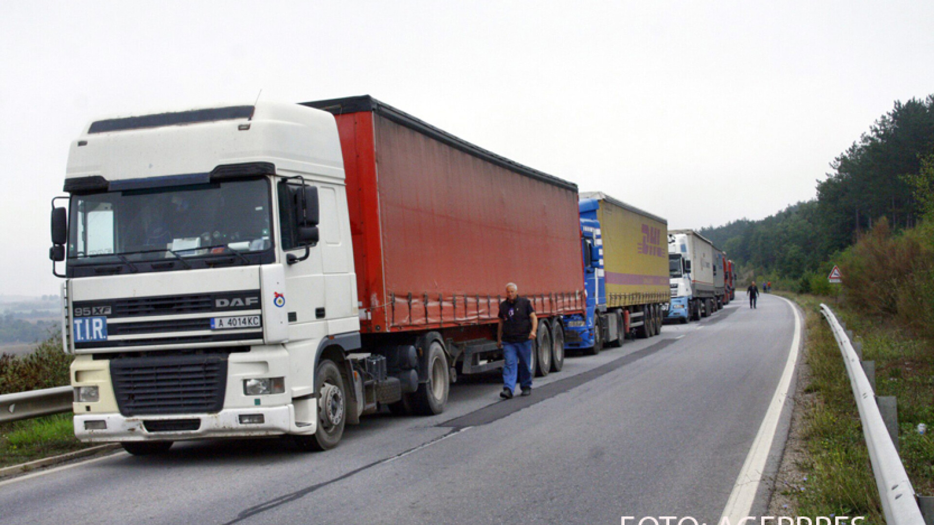 camioane la granita bulgara