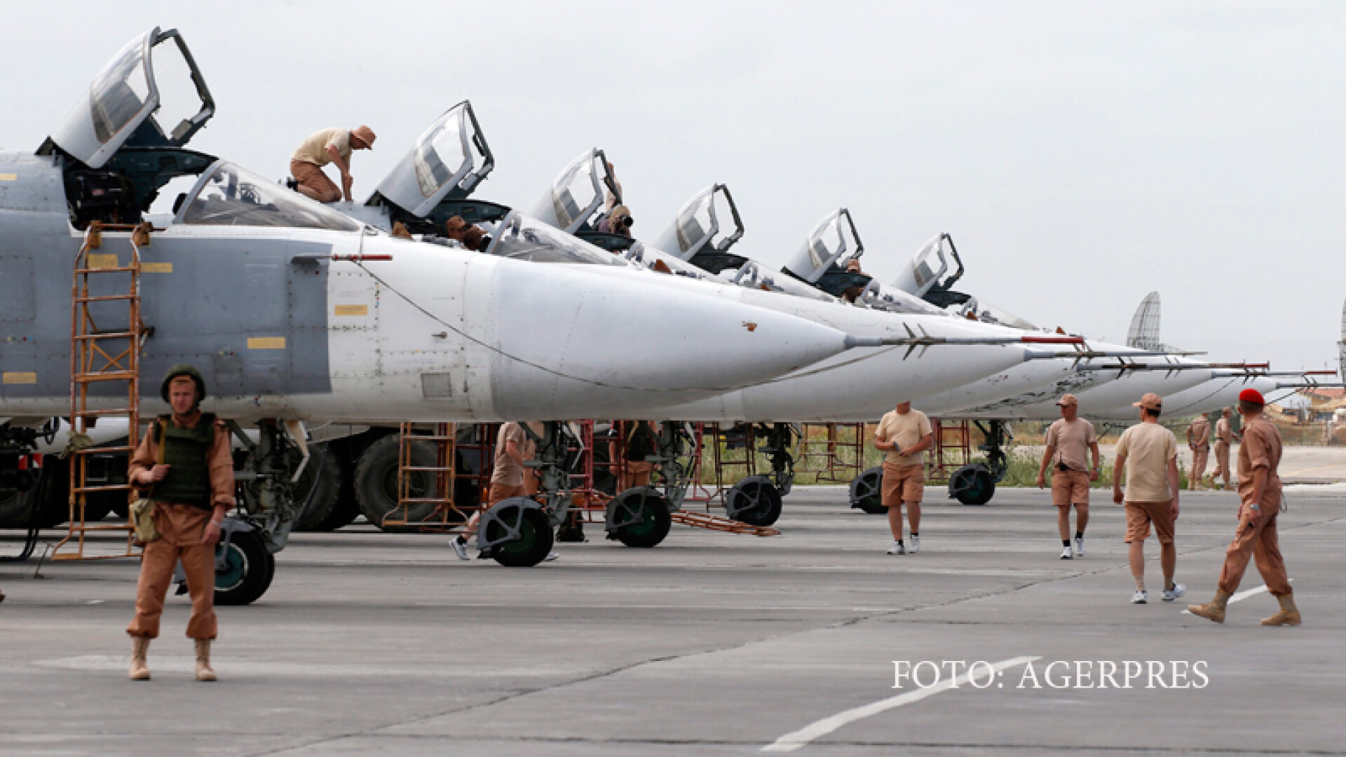 avioane rusesti in Siria, la baza din Hmeimim