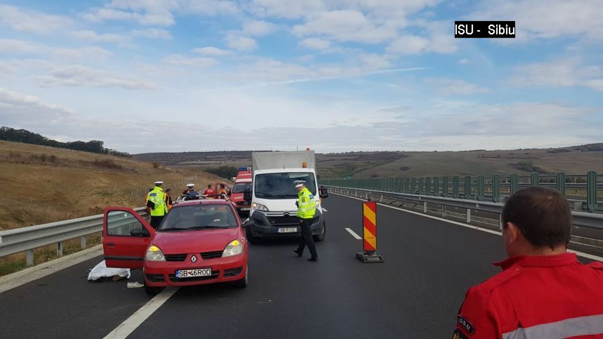 Accident pe Autostrada Sibiu-Orăștie