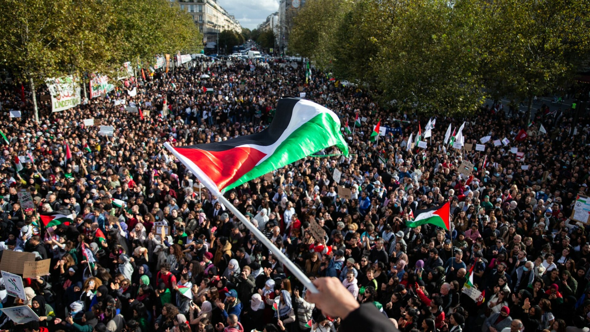 manifestatie pro-Palestina la Paris