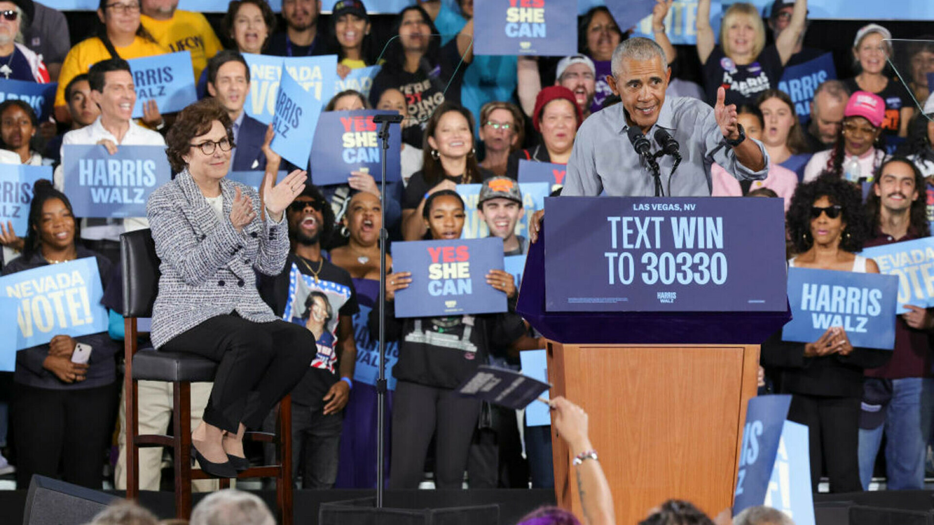 barack obama miting kamala