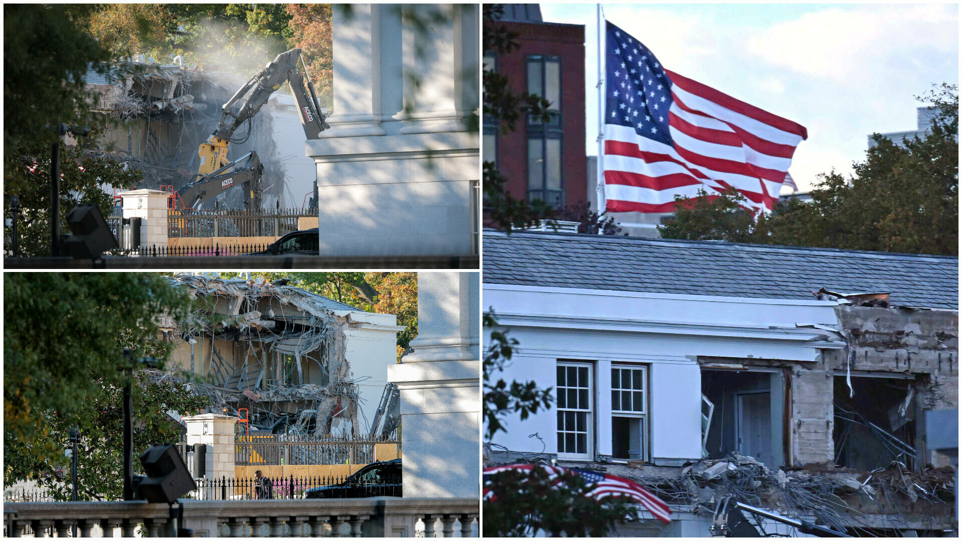 casa alba, aripa de est, demolare