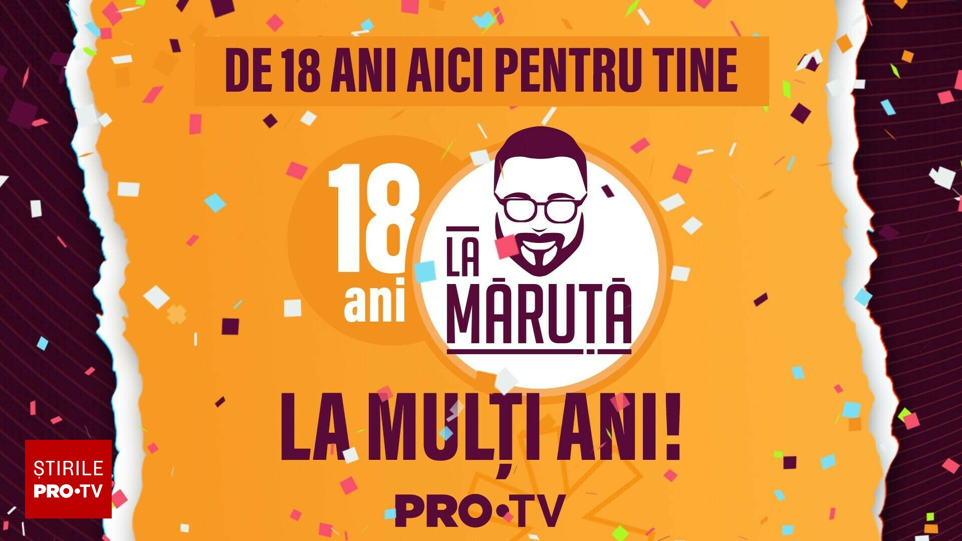 Emisiunea La Măruță împlinește 18 ani: Mesajul emoționant al prezentatorului „la majorat”