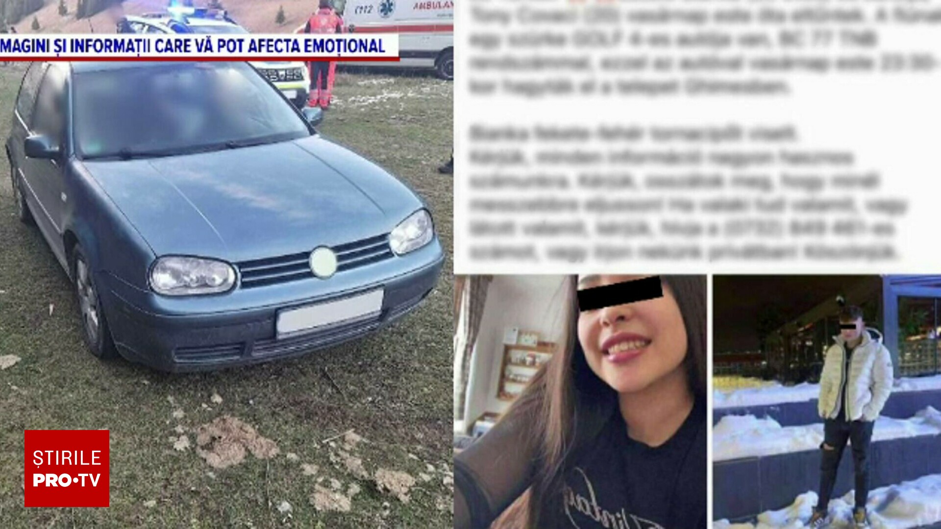 Ce s-a descoperit despre cuplul de tineri găsiți împușcați în mașină, cu asomatorul lângă ei, lângă lacul Frumoasa