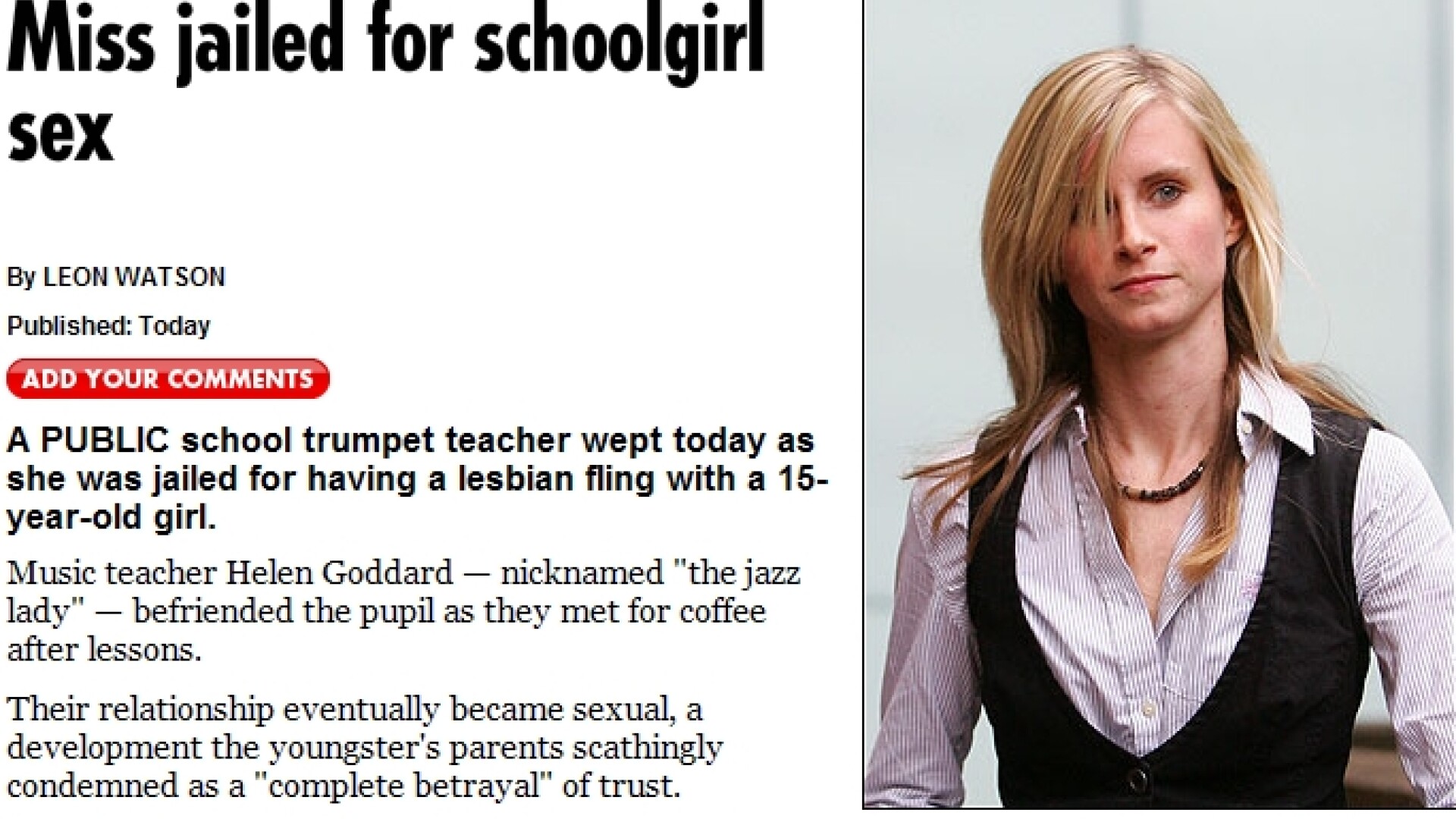 Profesoara condamnata la inchisoare, pentru o aventura lesbiana cu o eleva!