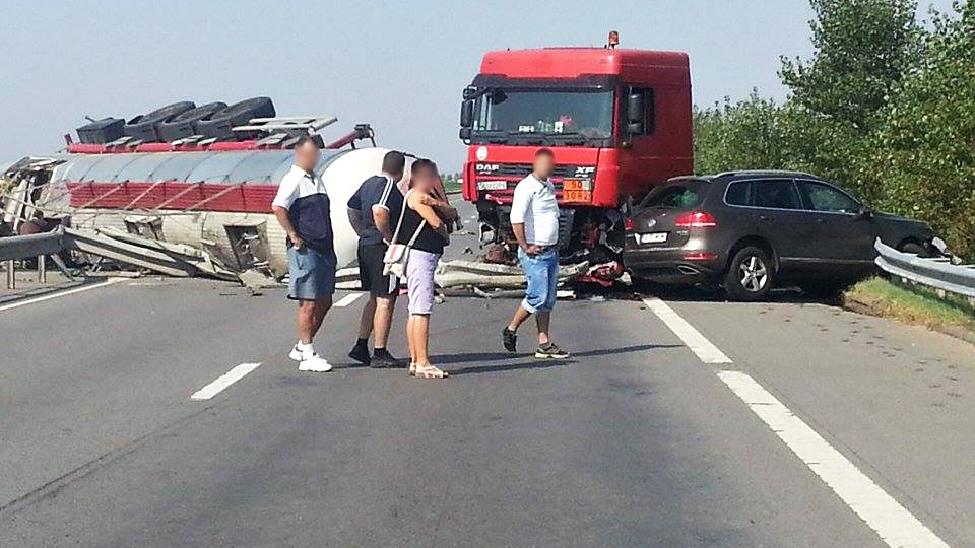 accident A2 cisterna cu aditivi