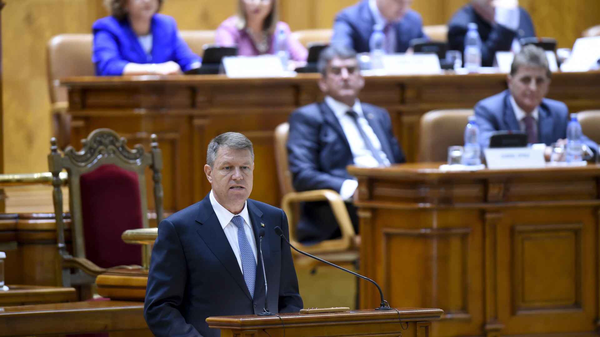 Klaus Iohannis in Parlament - AGERPRES