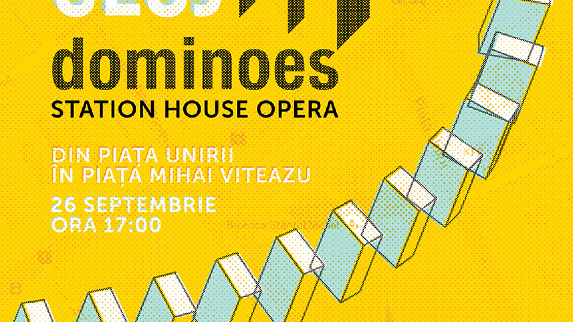 Cluj Dominoes. Peste 3.000 de piese de domino vor uni in weekend Piata Unirii de Piata Mihai Viteazu
