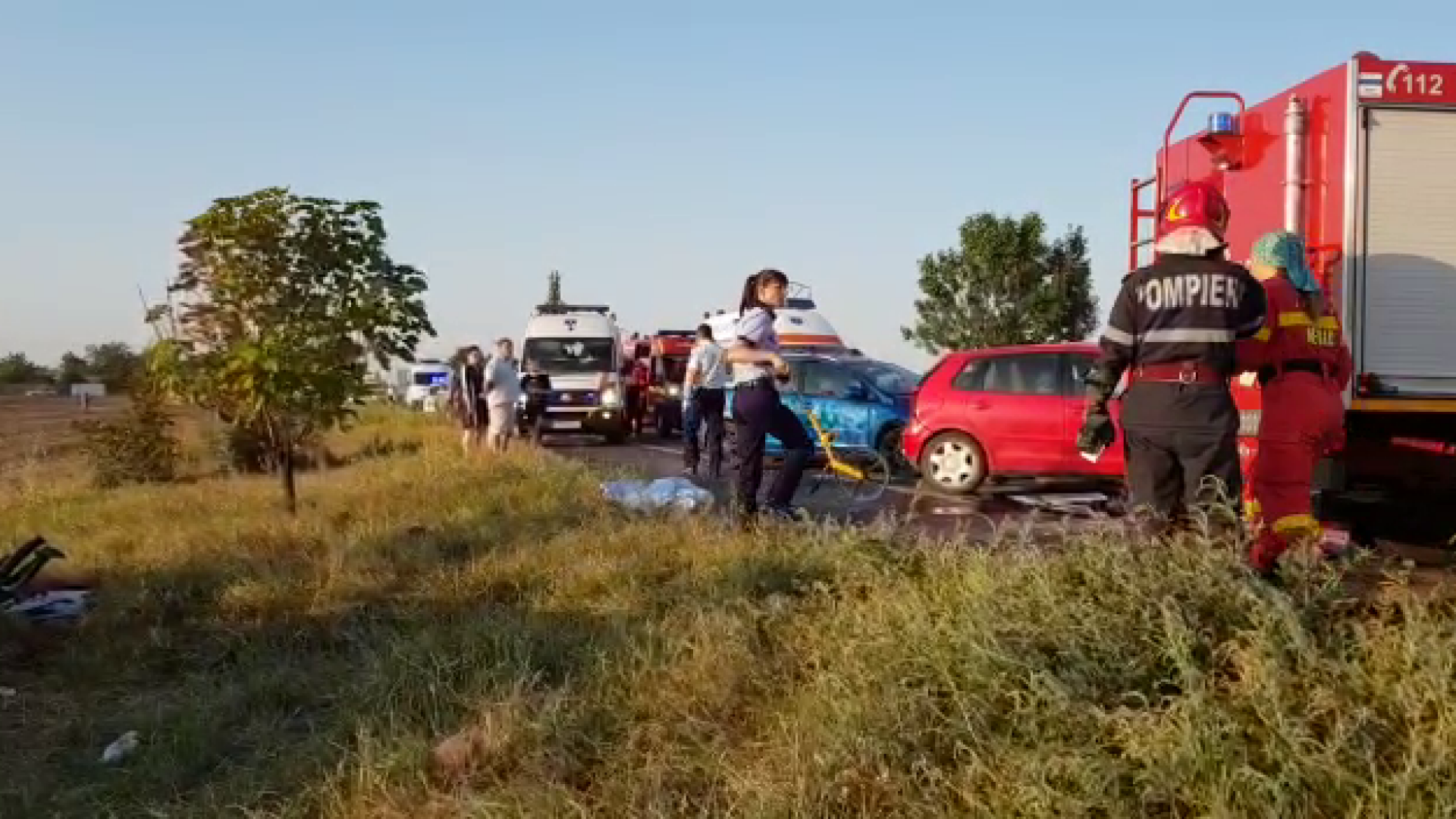 3 morți și 3 răniți după un impact frontal în Buzău
