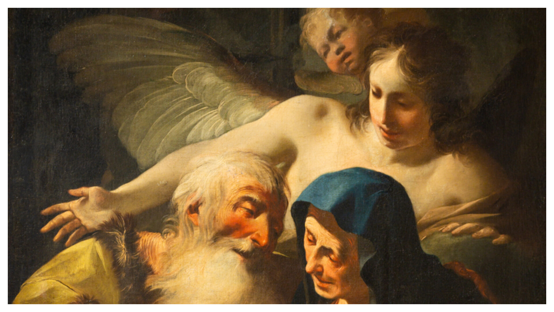 Sfinții Ioachim și Ana împreună cu Arhanghelul Gavriil