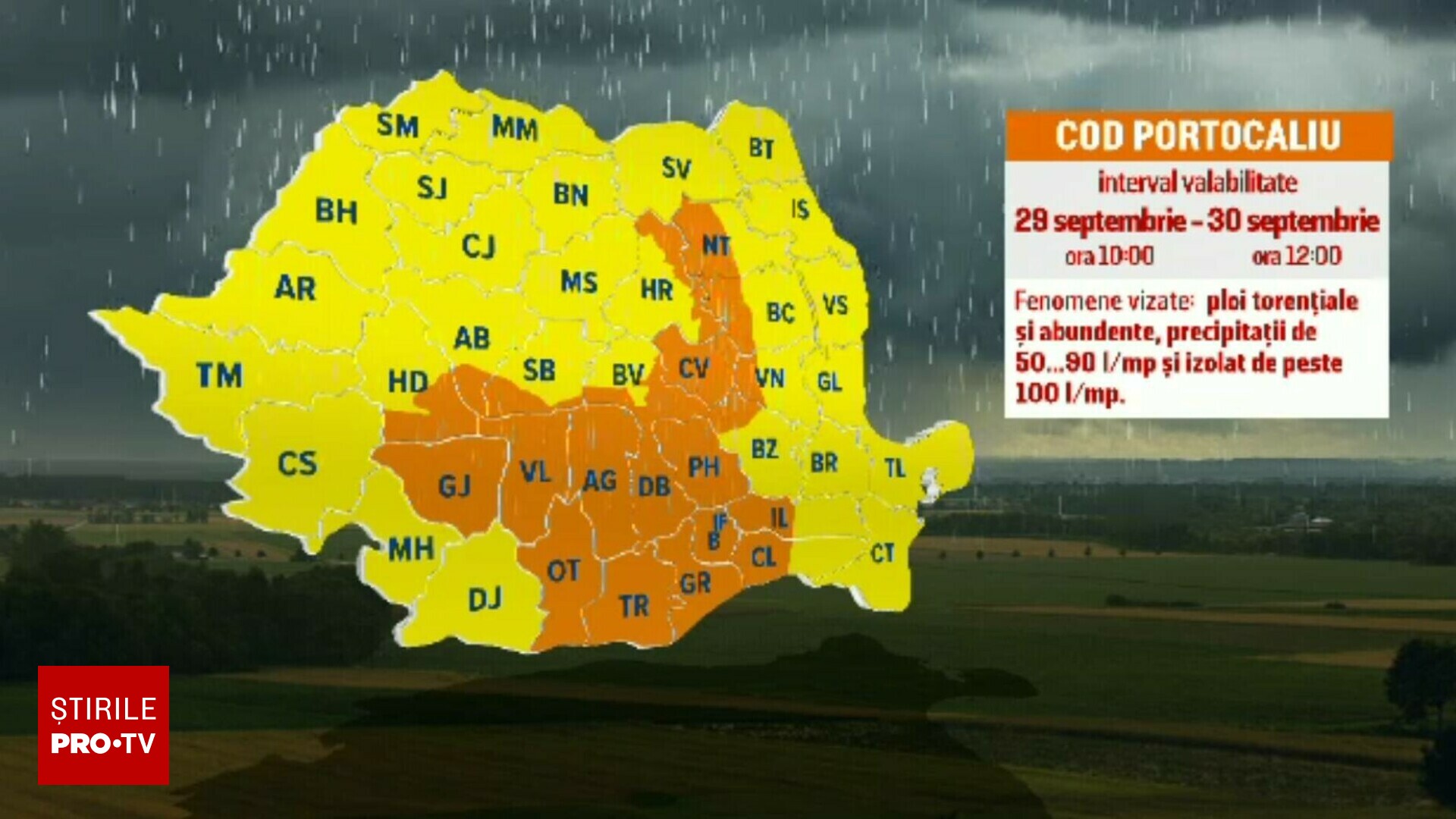 HARTA. Autoritățile sunt în alertă. Ciclonul mediteranean aduce ploi și furtuni. Sudul României este vizat în mod special