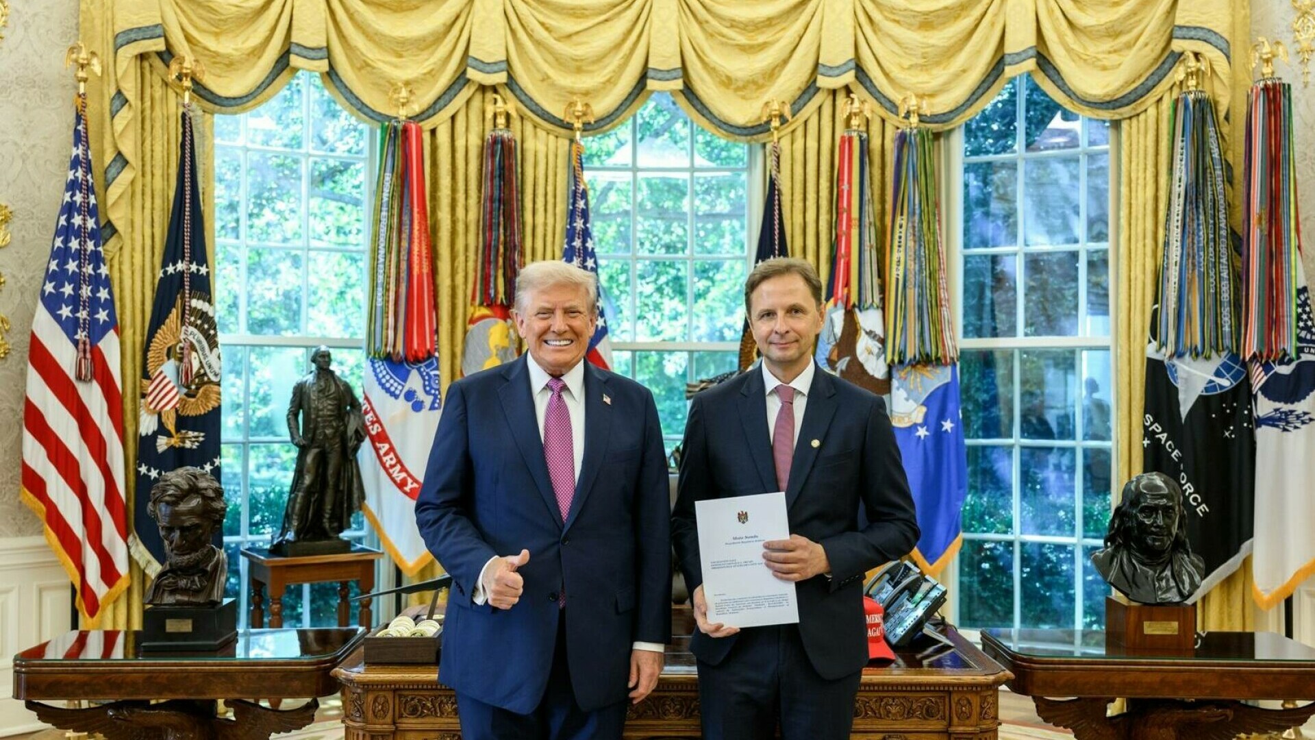 Donald Trump, despre parteneriatul SUA-Moldova: „O Moldovă în pace este esenţială pentru securitatea regională”