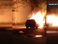 Masina unui politist din Suceava, incendiata. Anchetatorii iau in calcul un posibil atac mafiot